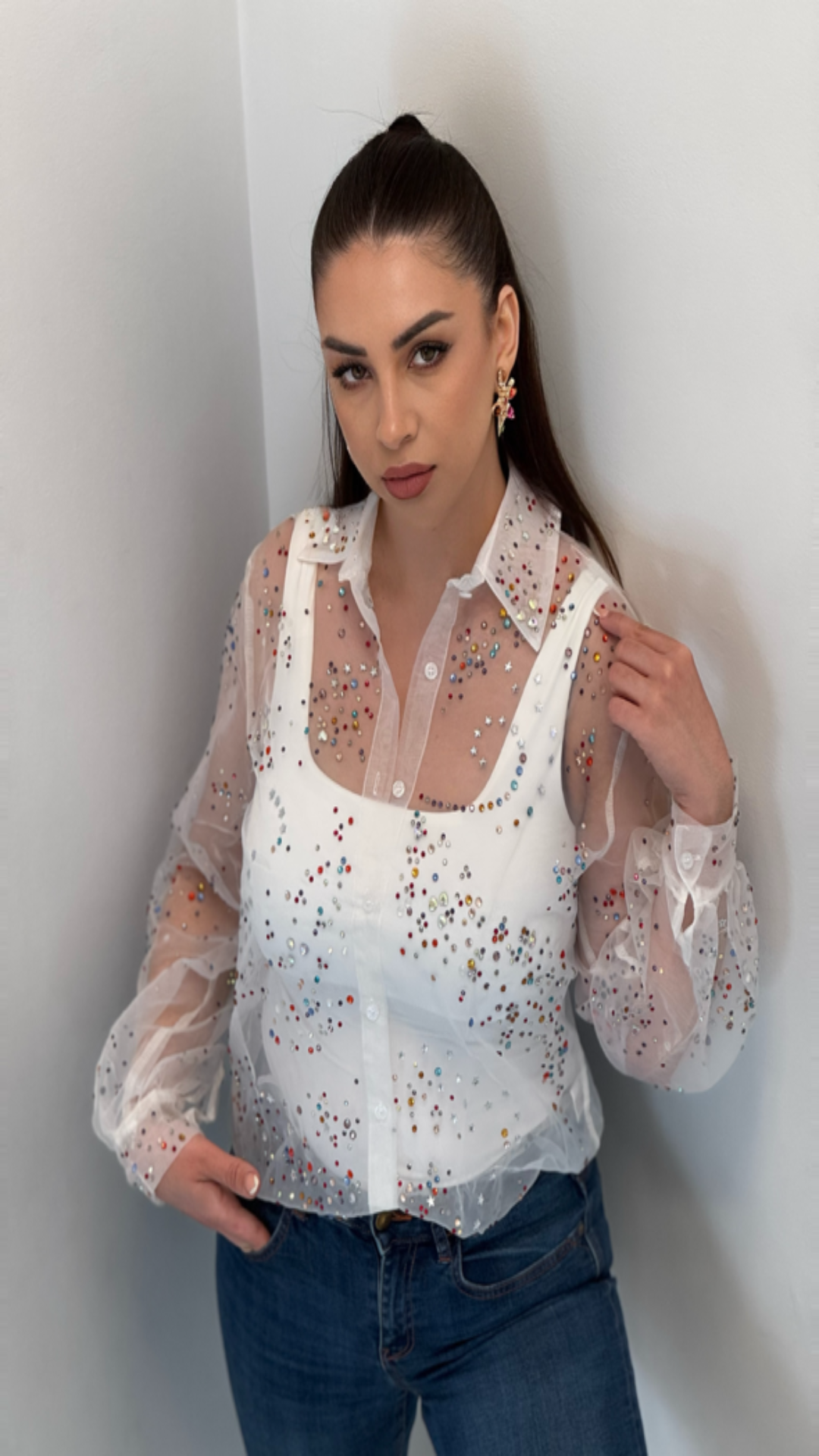 Camisa brillos