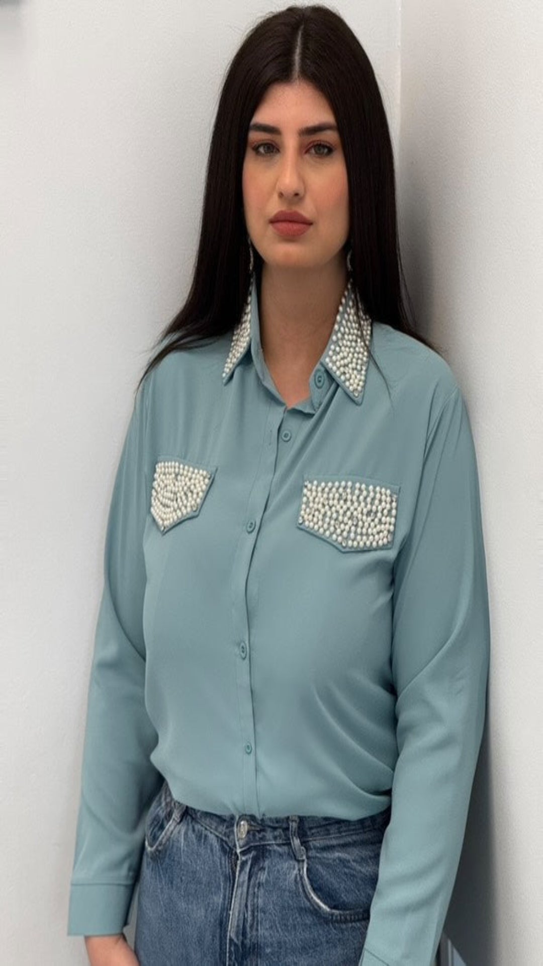 Camisa perlas