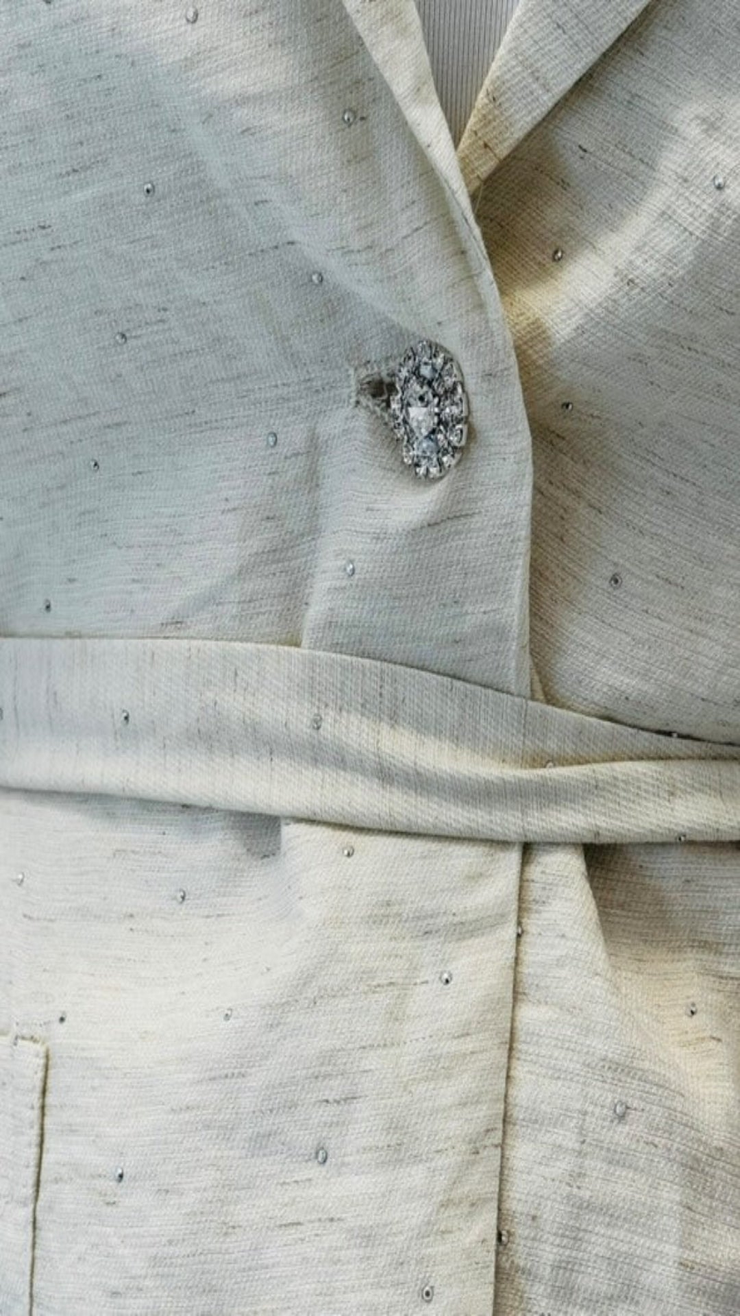 Traje lino brillos