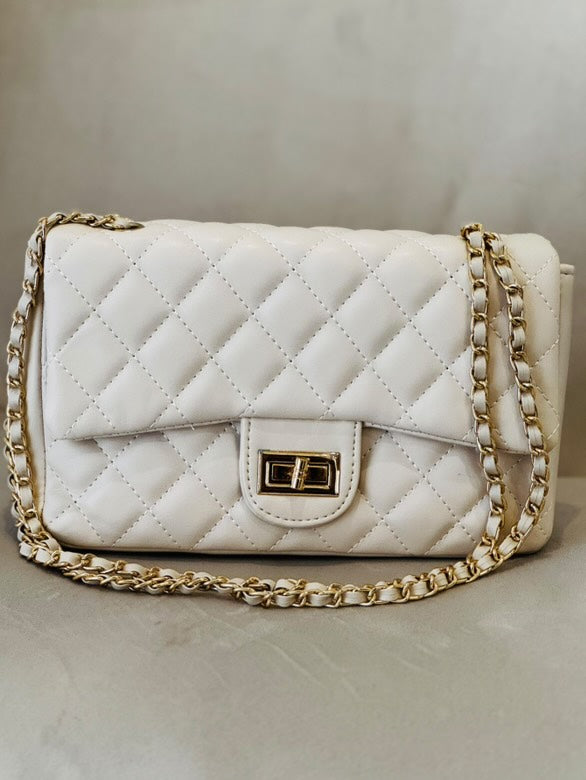 Bolso acolchado con doble cadena