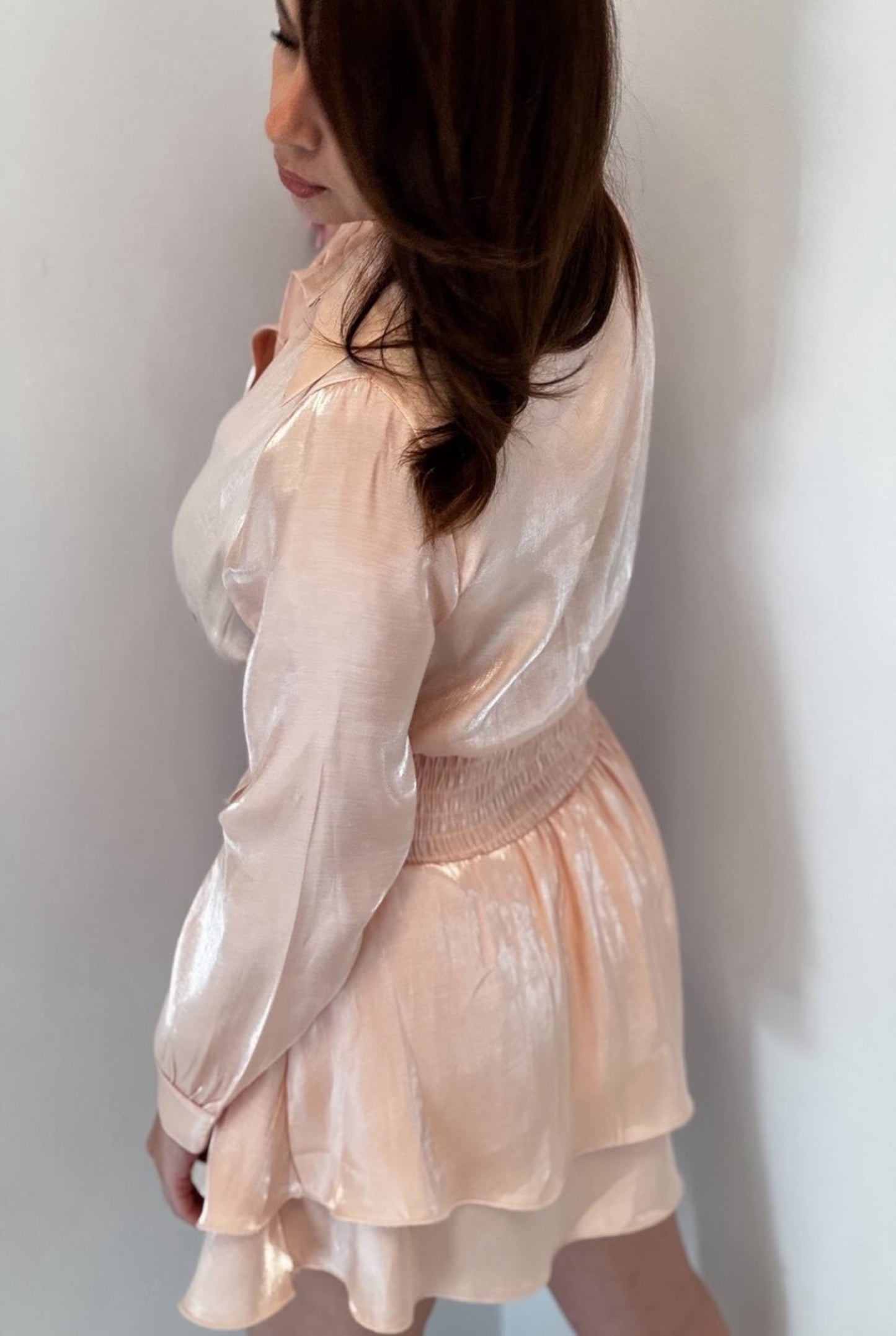 Vestido corto volantes