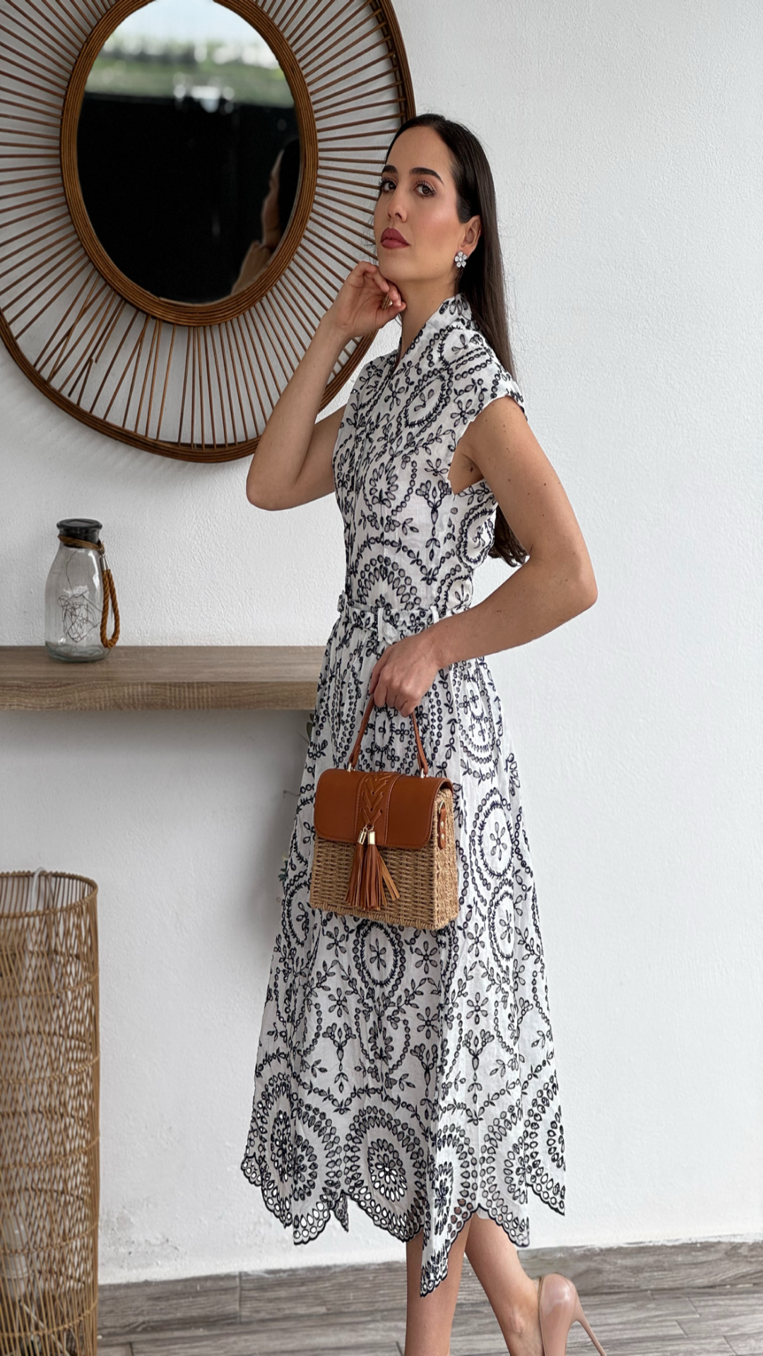 Vestido Popelín bordados