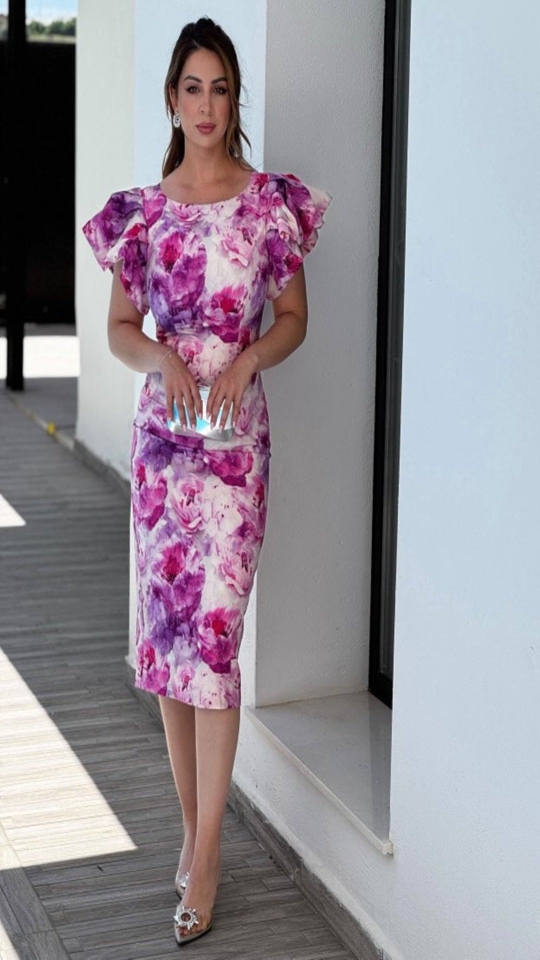 Vestido midi estampado