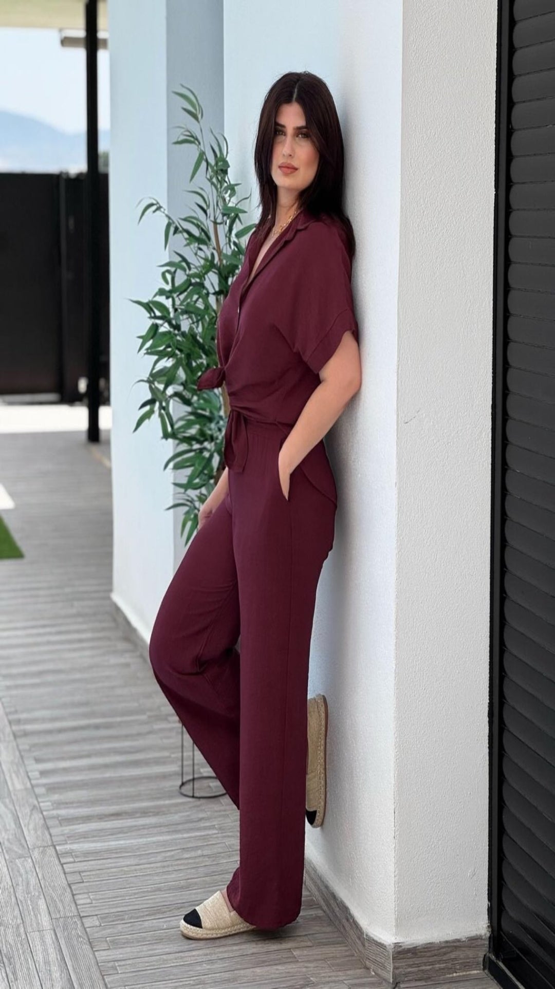 Conjunto camisa y pantalón casual