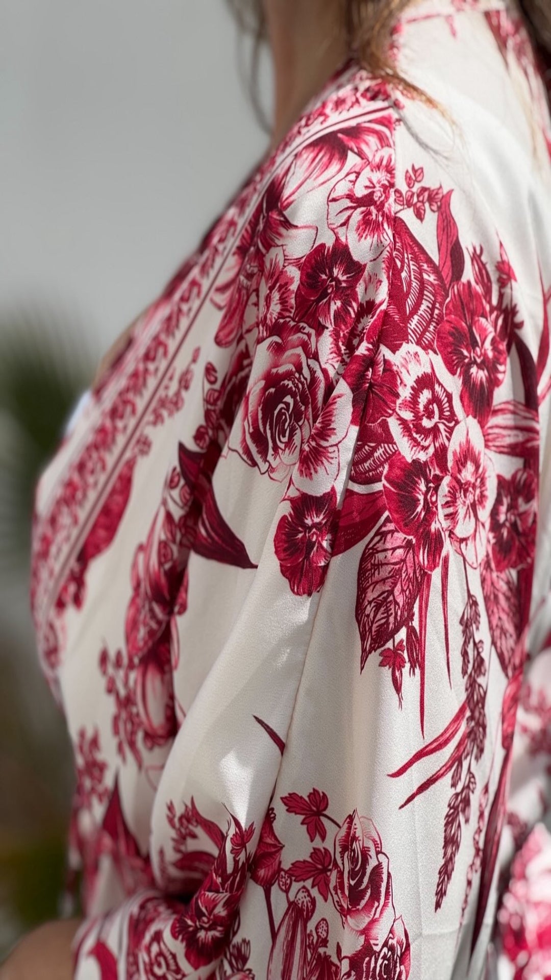 Kimono estampado cinturón