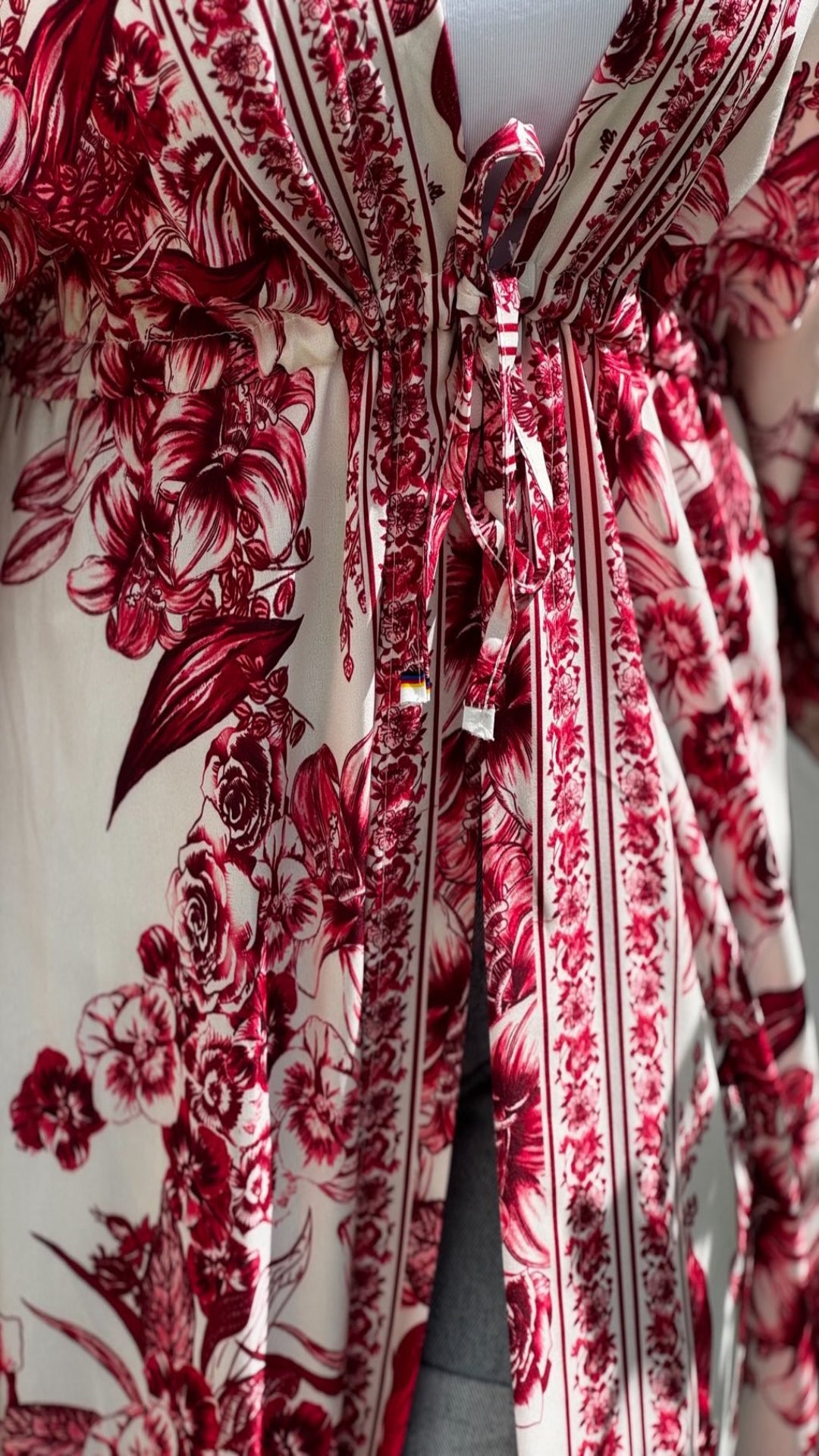 Kimono estampado cinturón