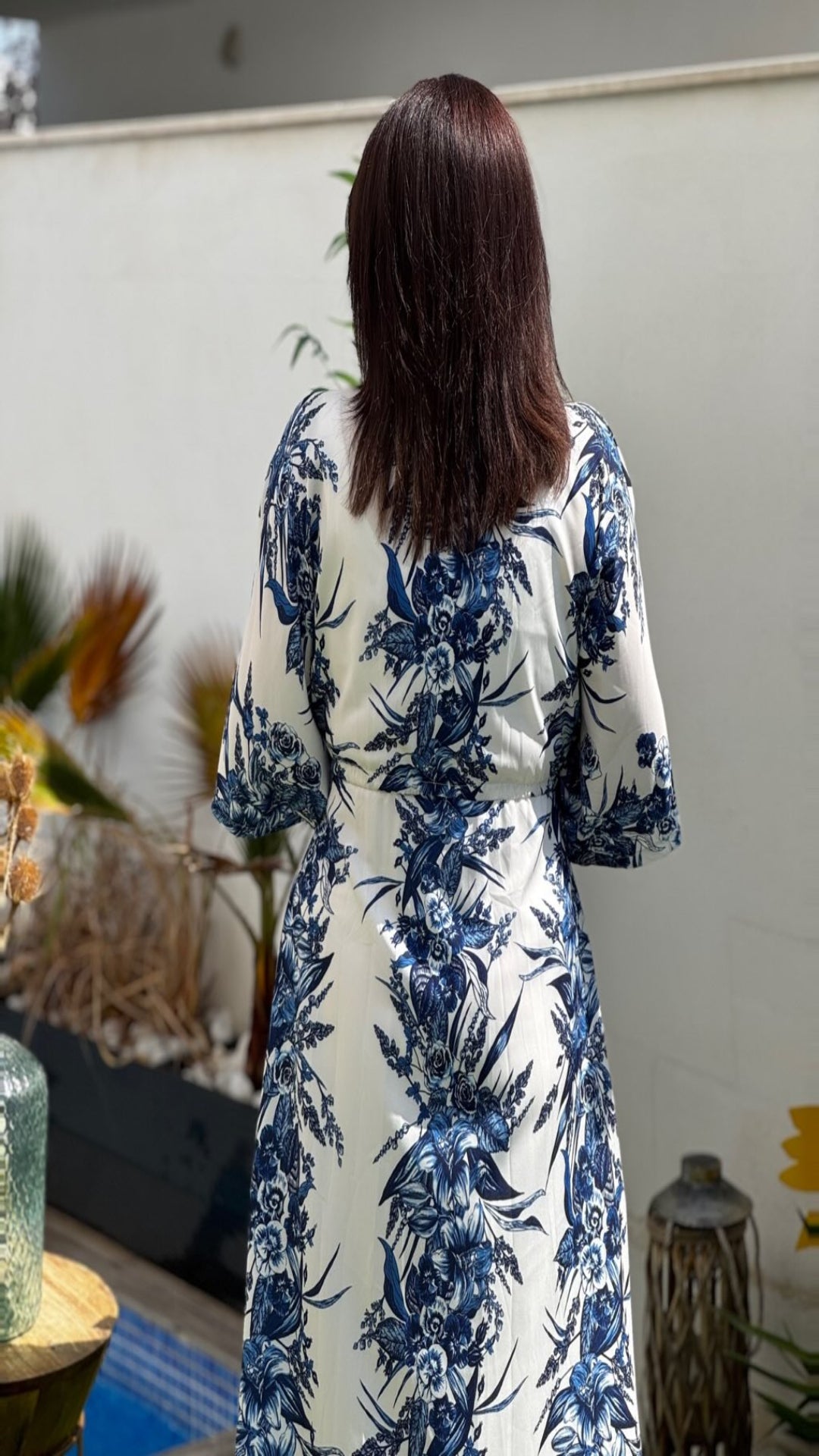 Kimono estampado cinturón