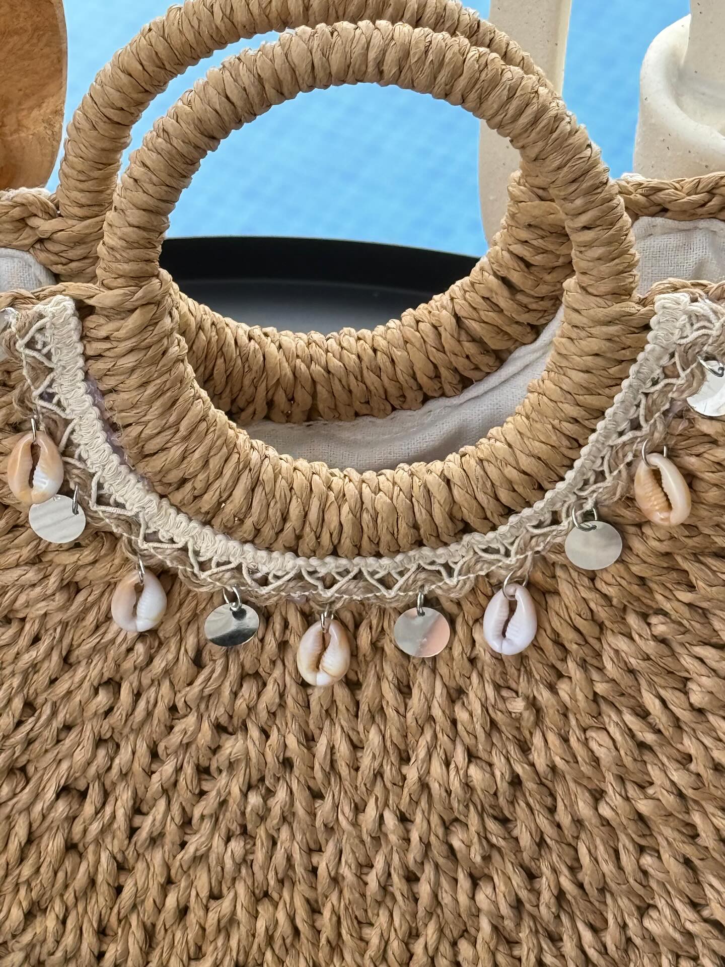 Bolso saca de rafia