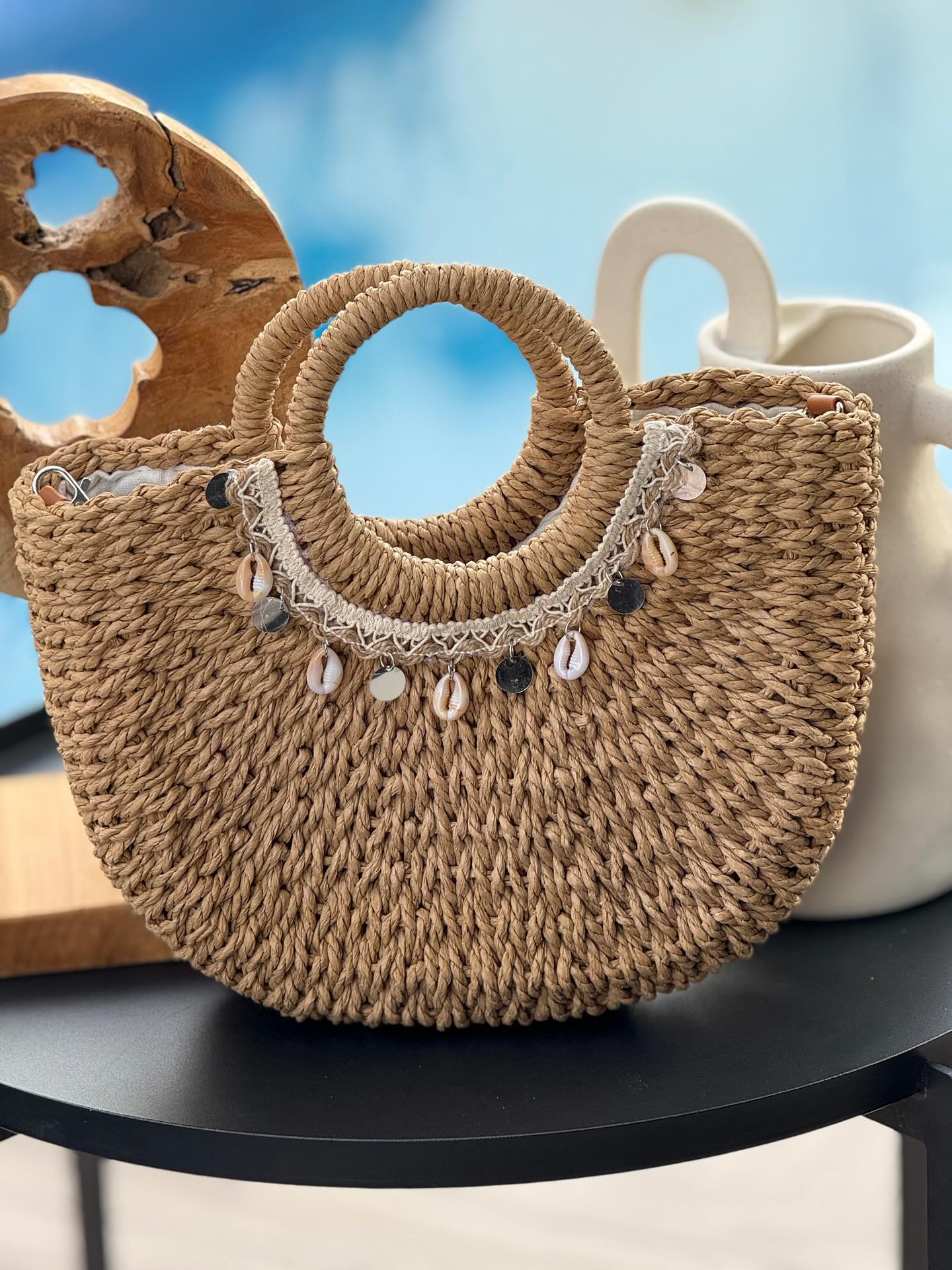 Bolso saca de rafia