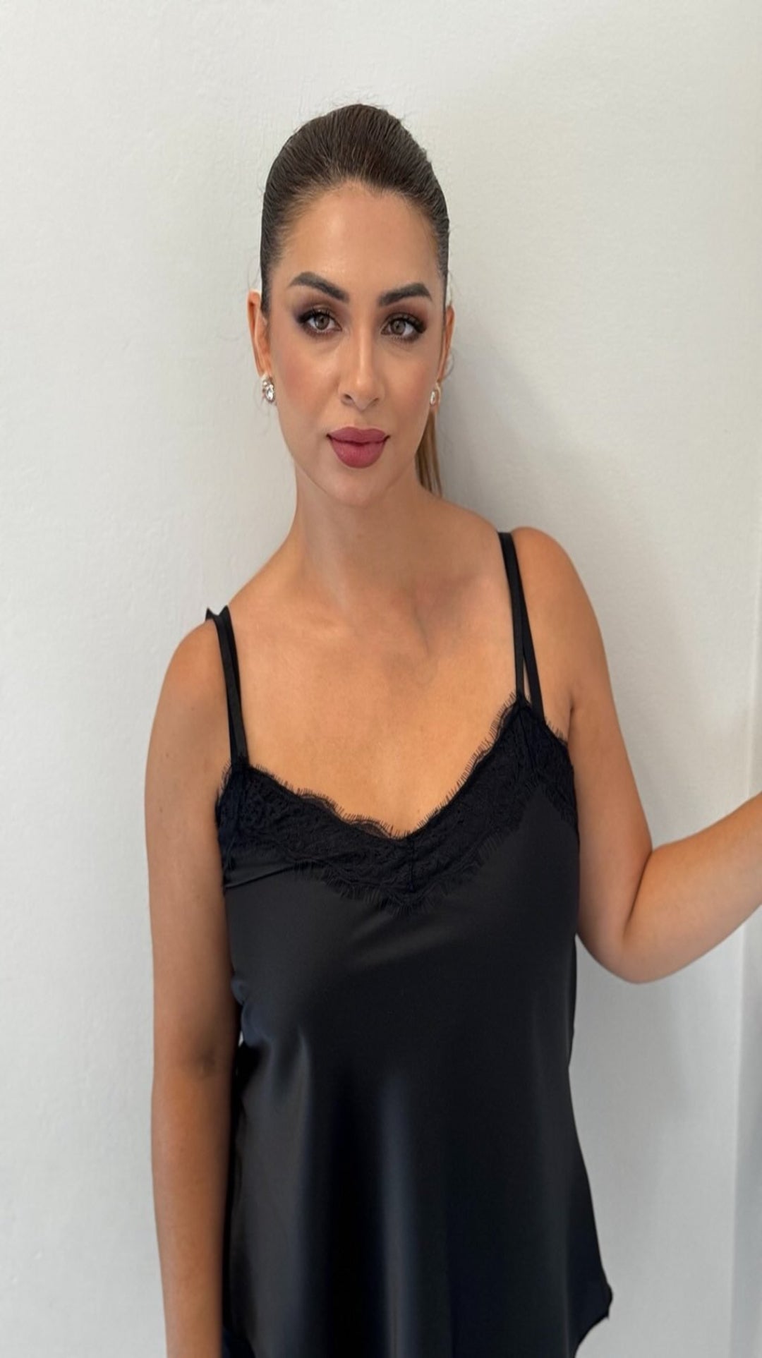 Top satinado lencero