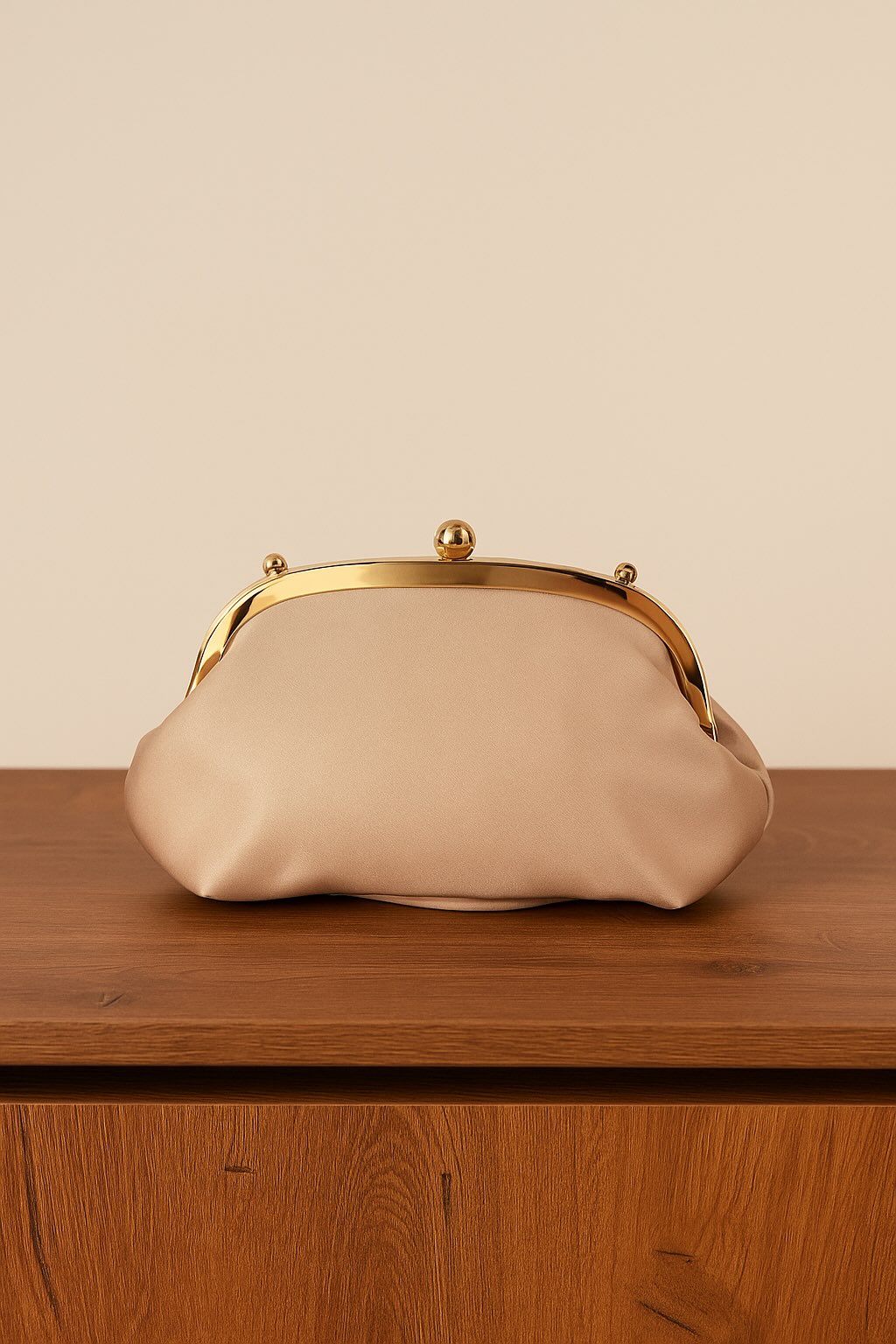Bolso flor satinado