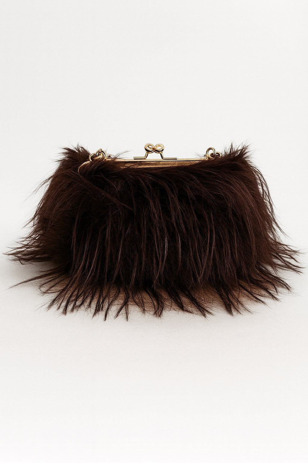 Bolso clutch efecto pelo