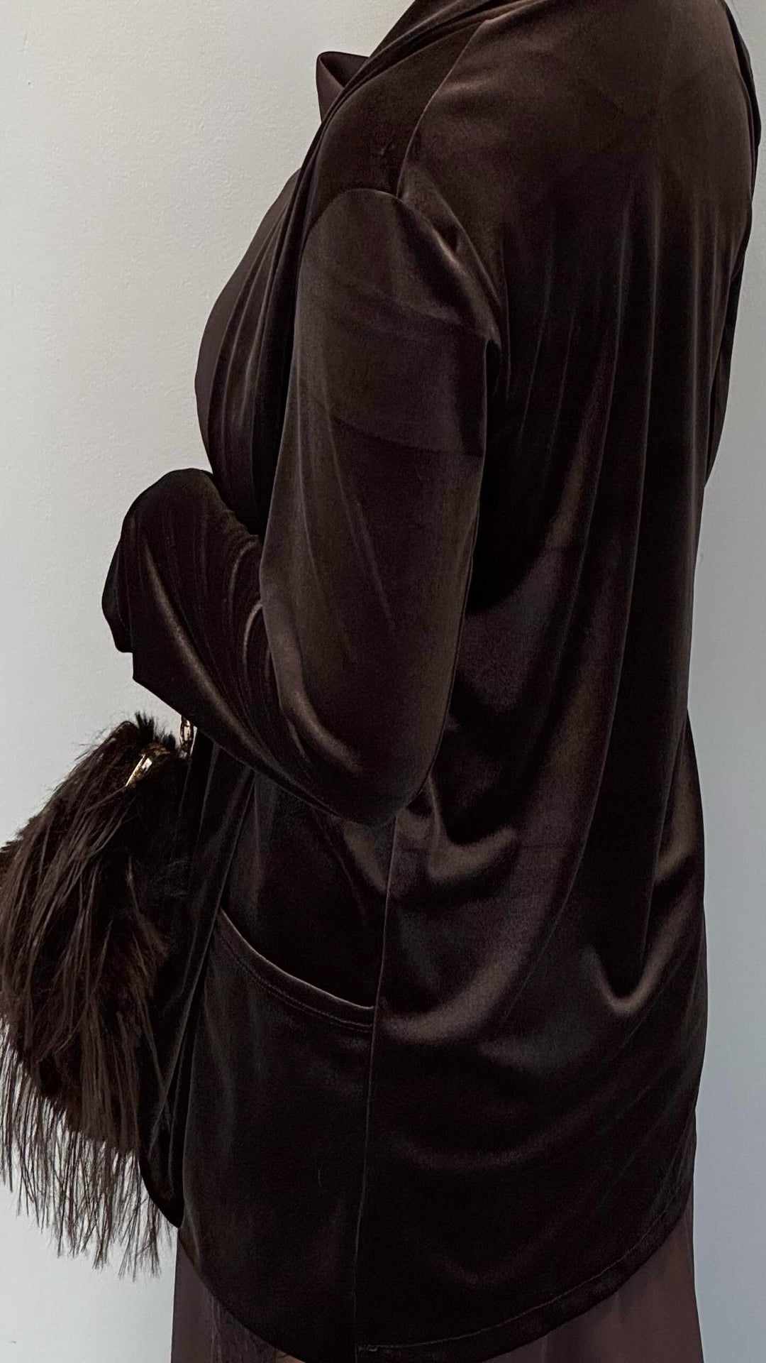 Blazer terciopelo fluido