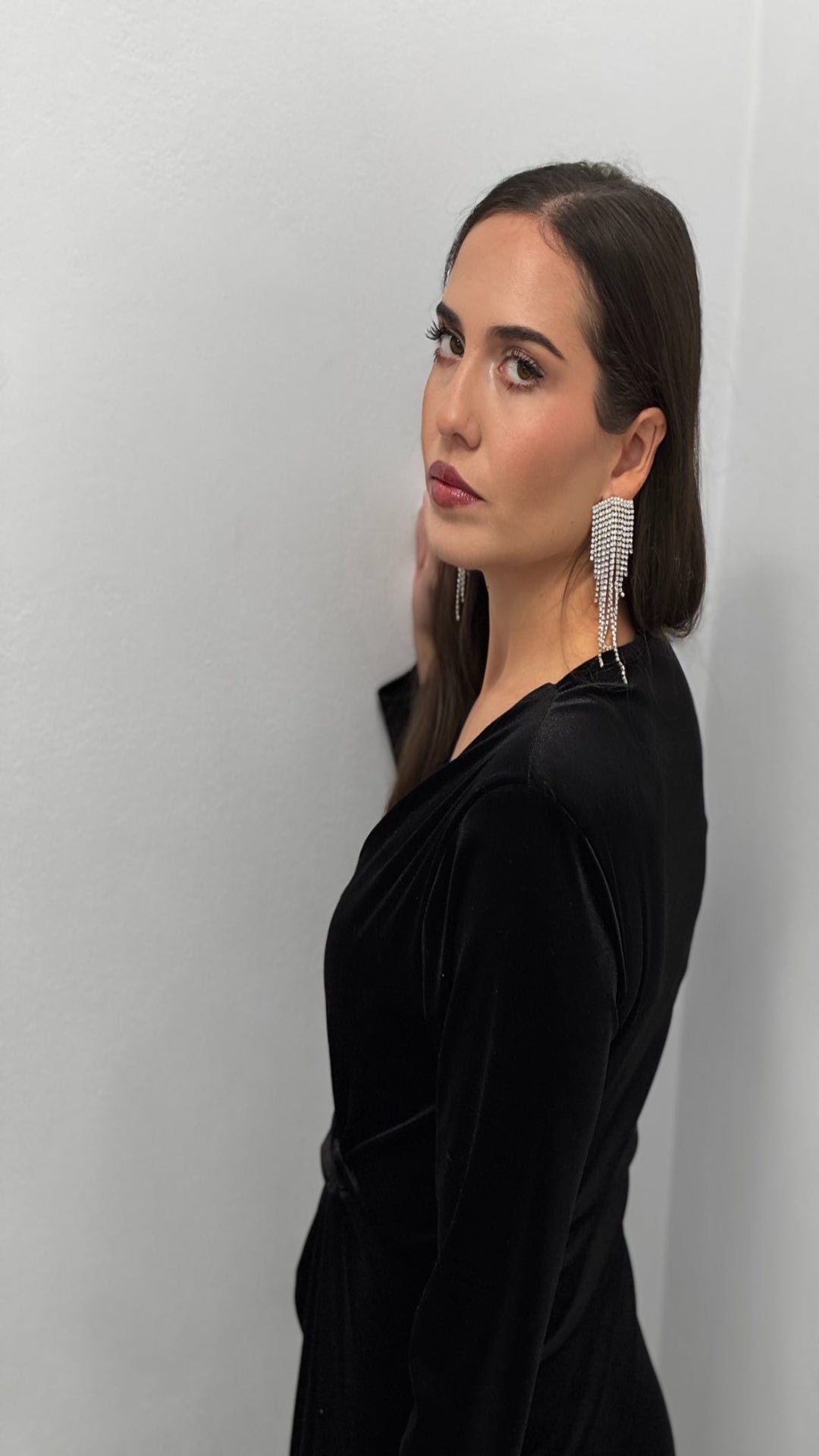 Vestido midi terciopelo