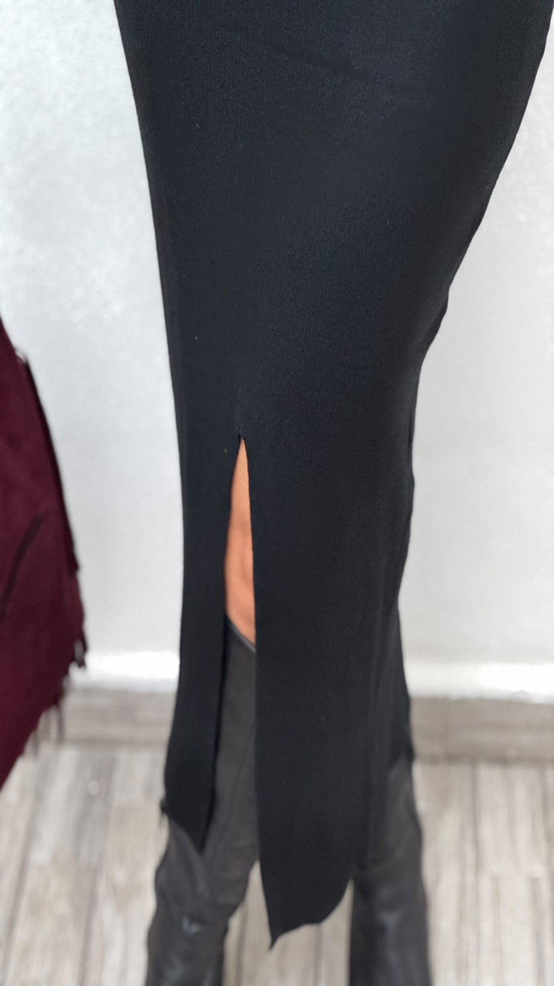 Conjunto top crop y falda