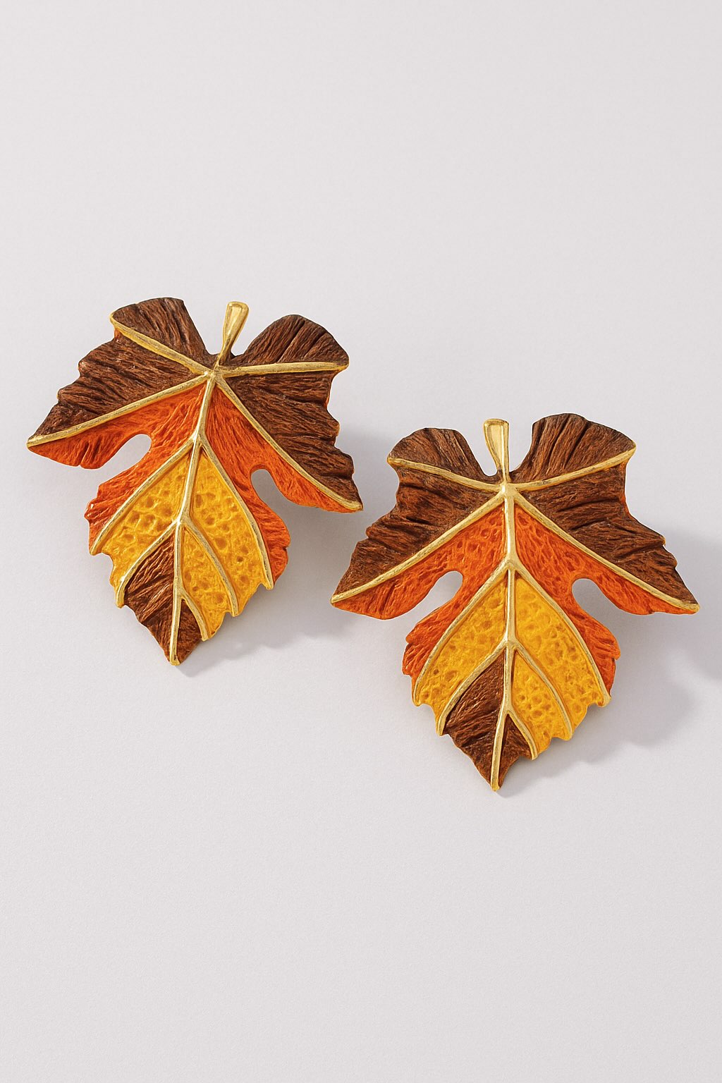 Pendientes de hoja otoño