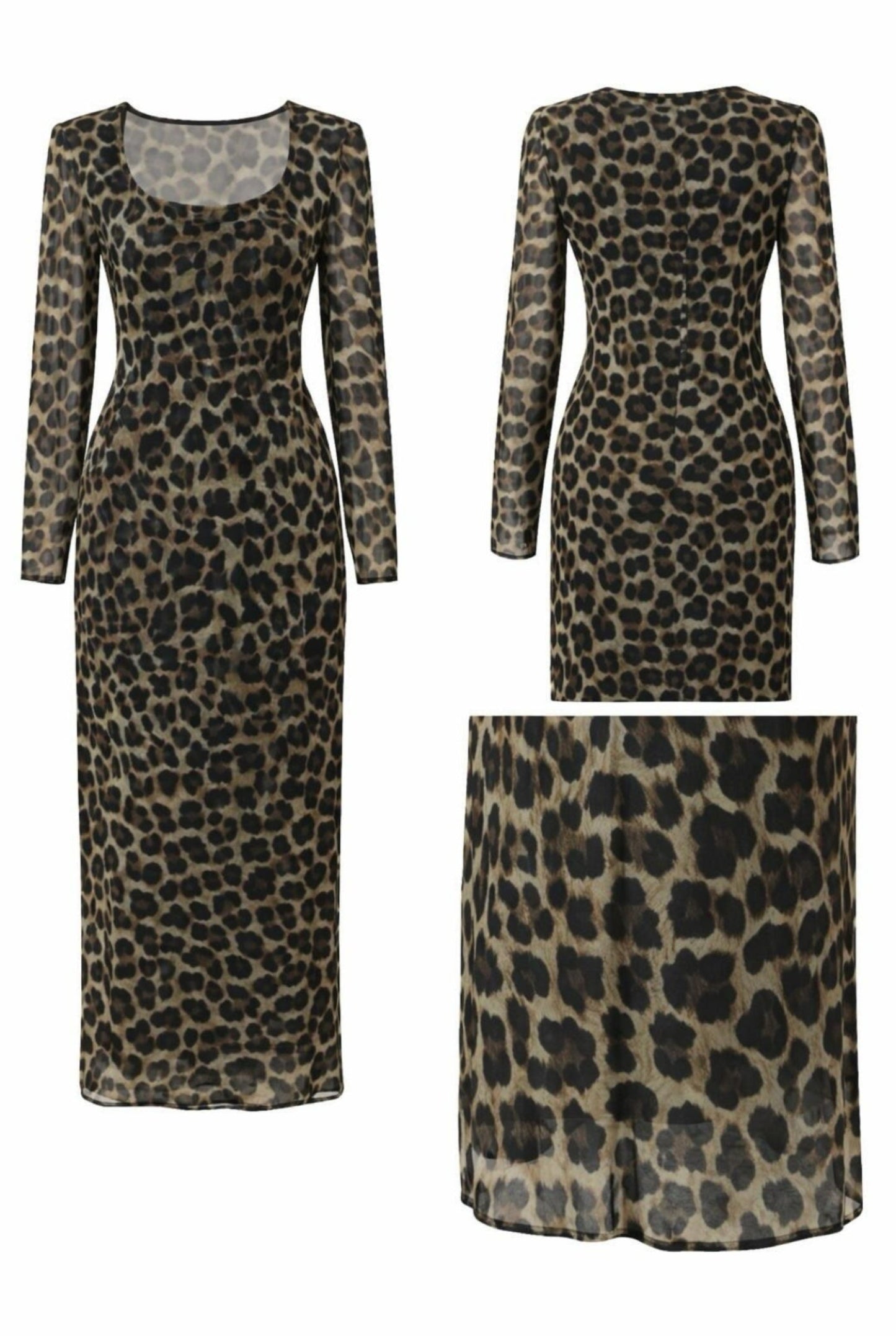 Vestido tul animal print