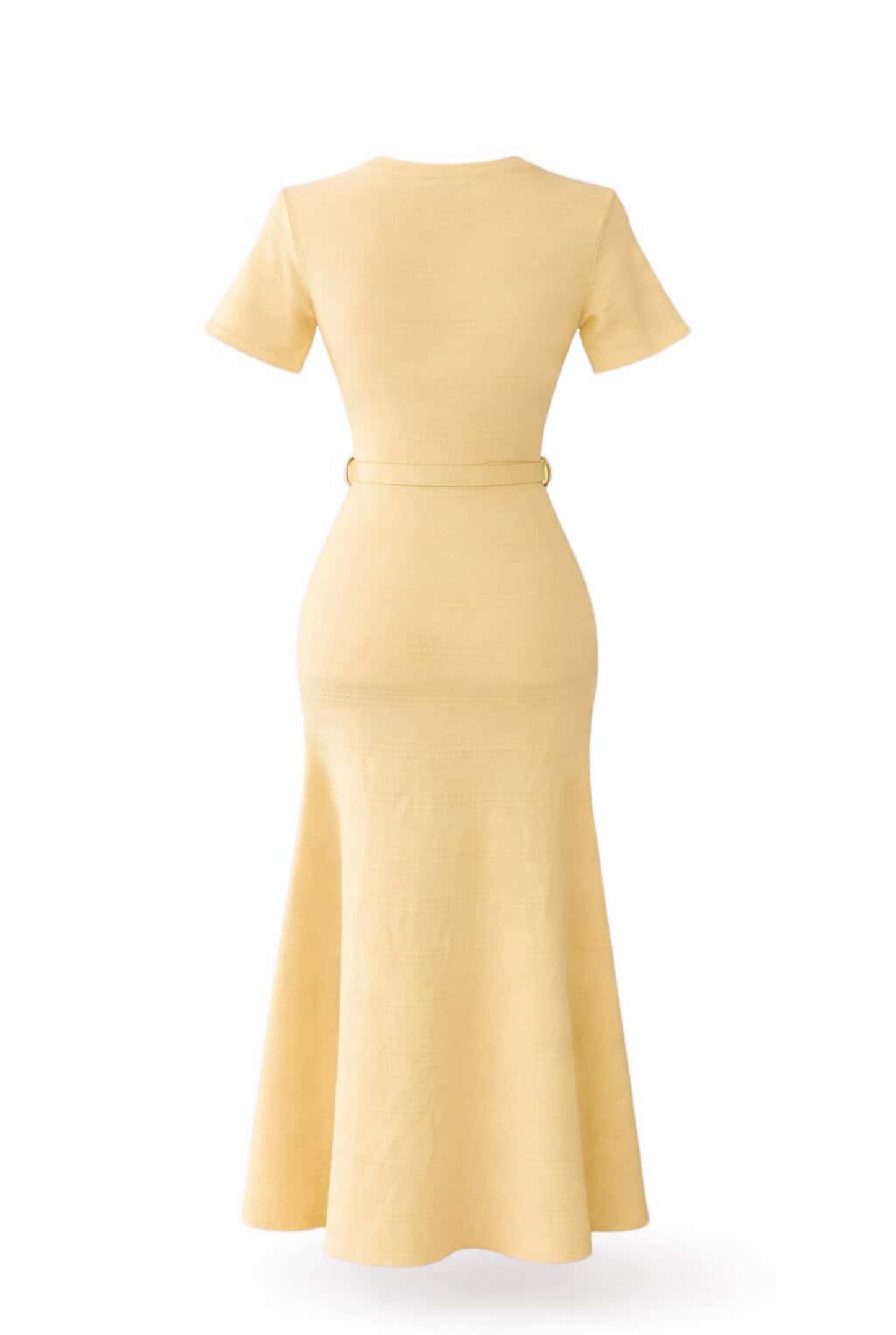 Vestido punto con cinturón