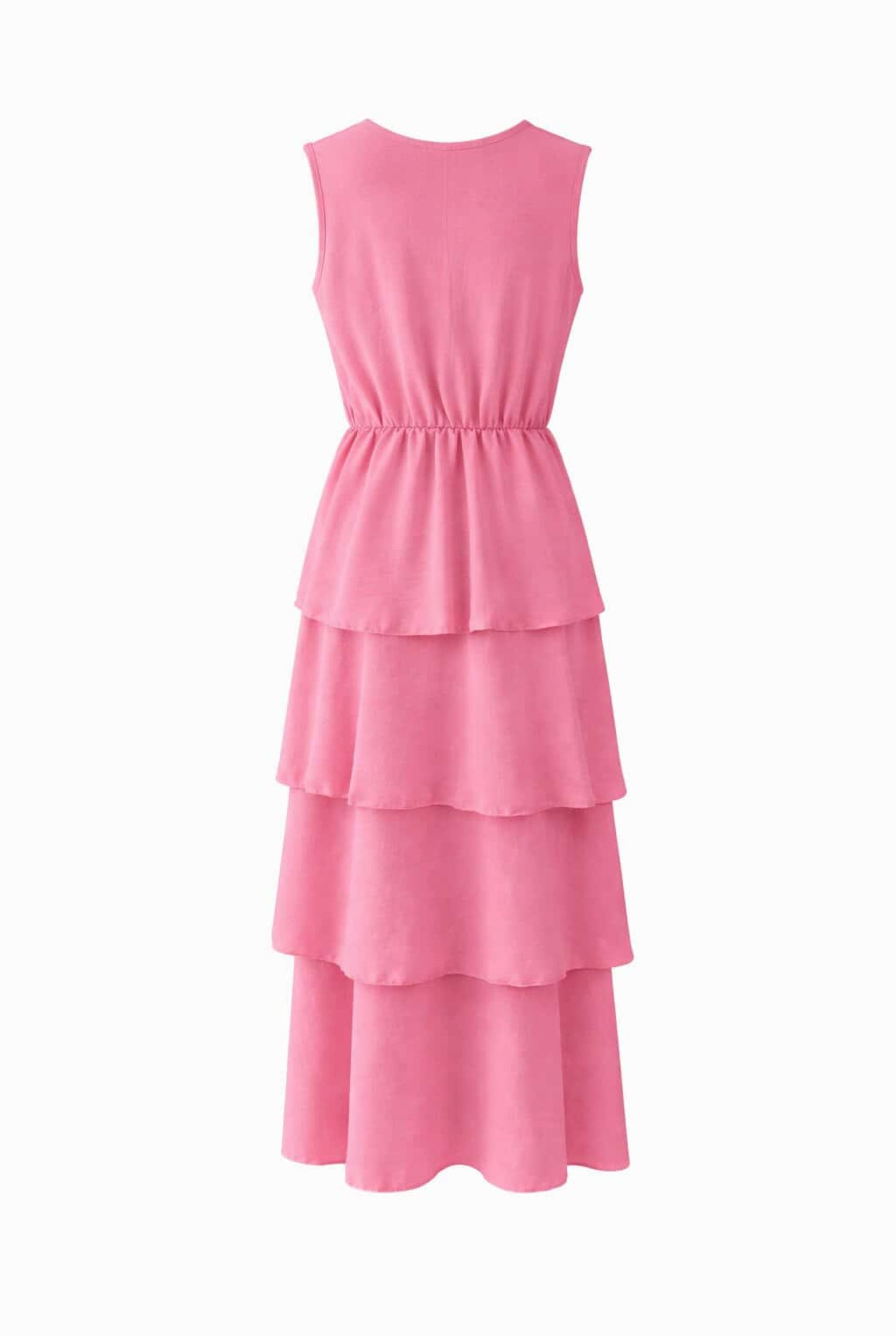 Vestido midi volantes