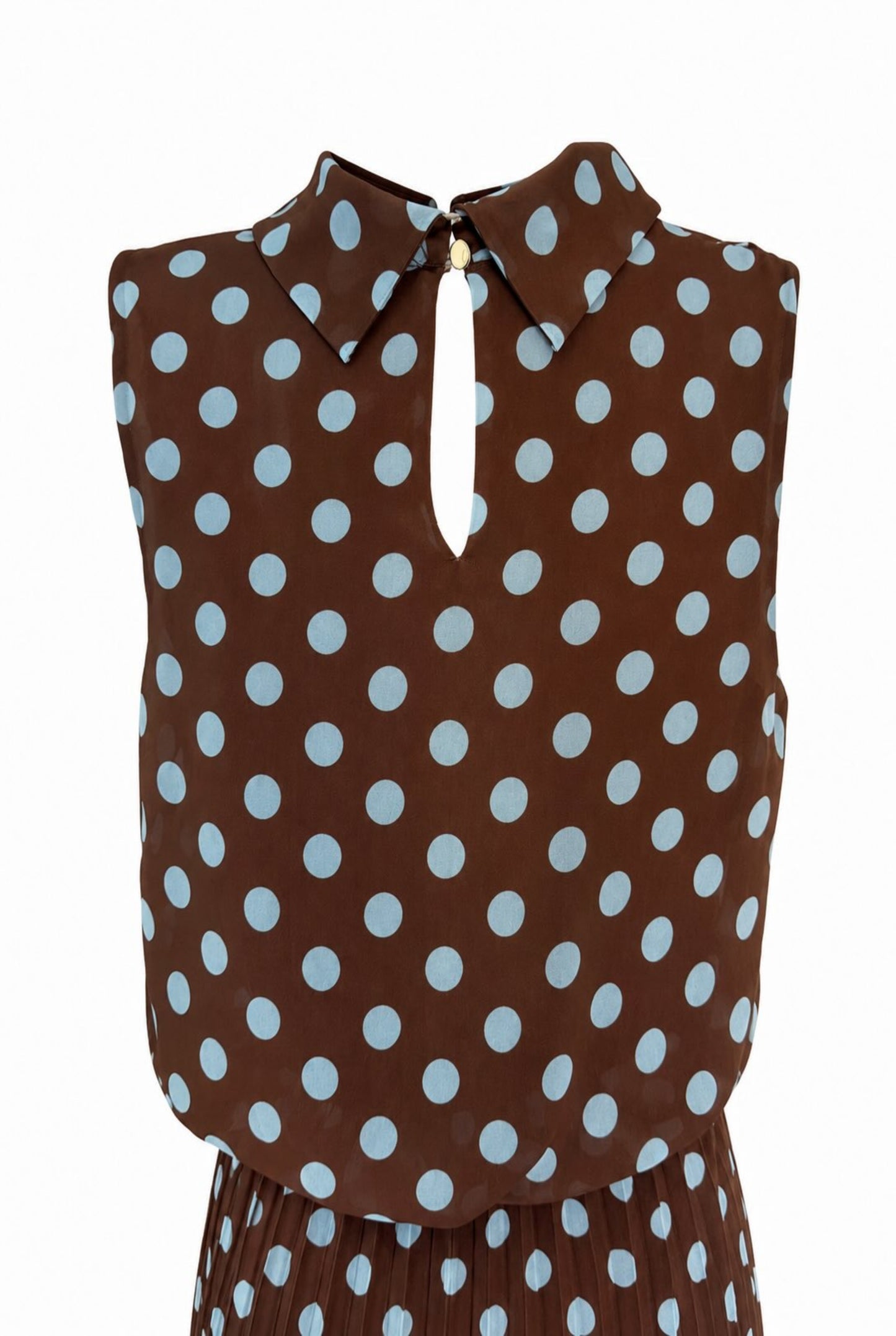 Vestido plisado lunares