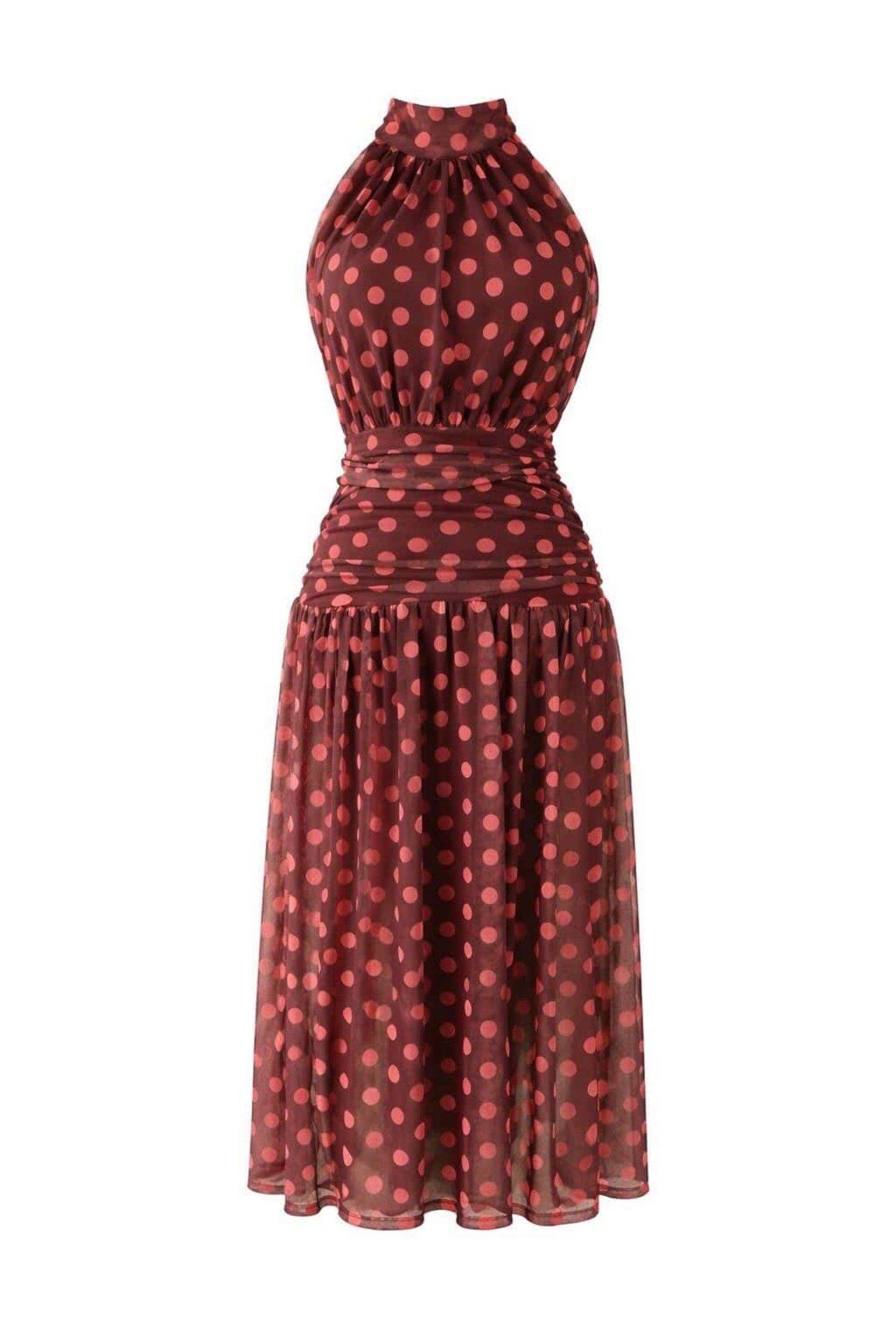 Vestido midi lunares