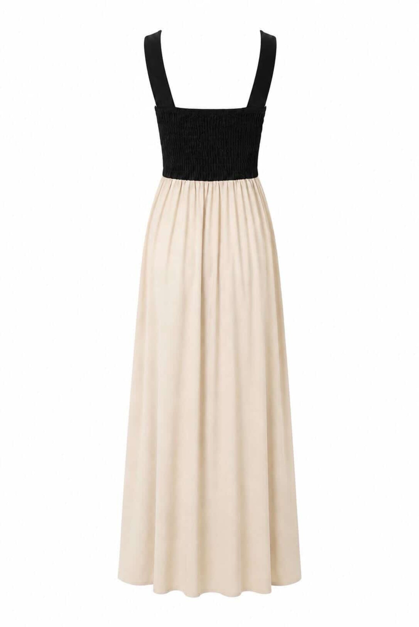 Vestido combinado largo