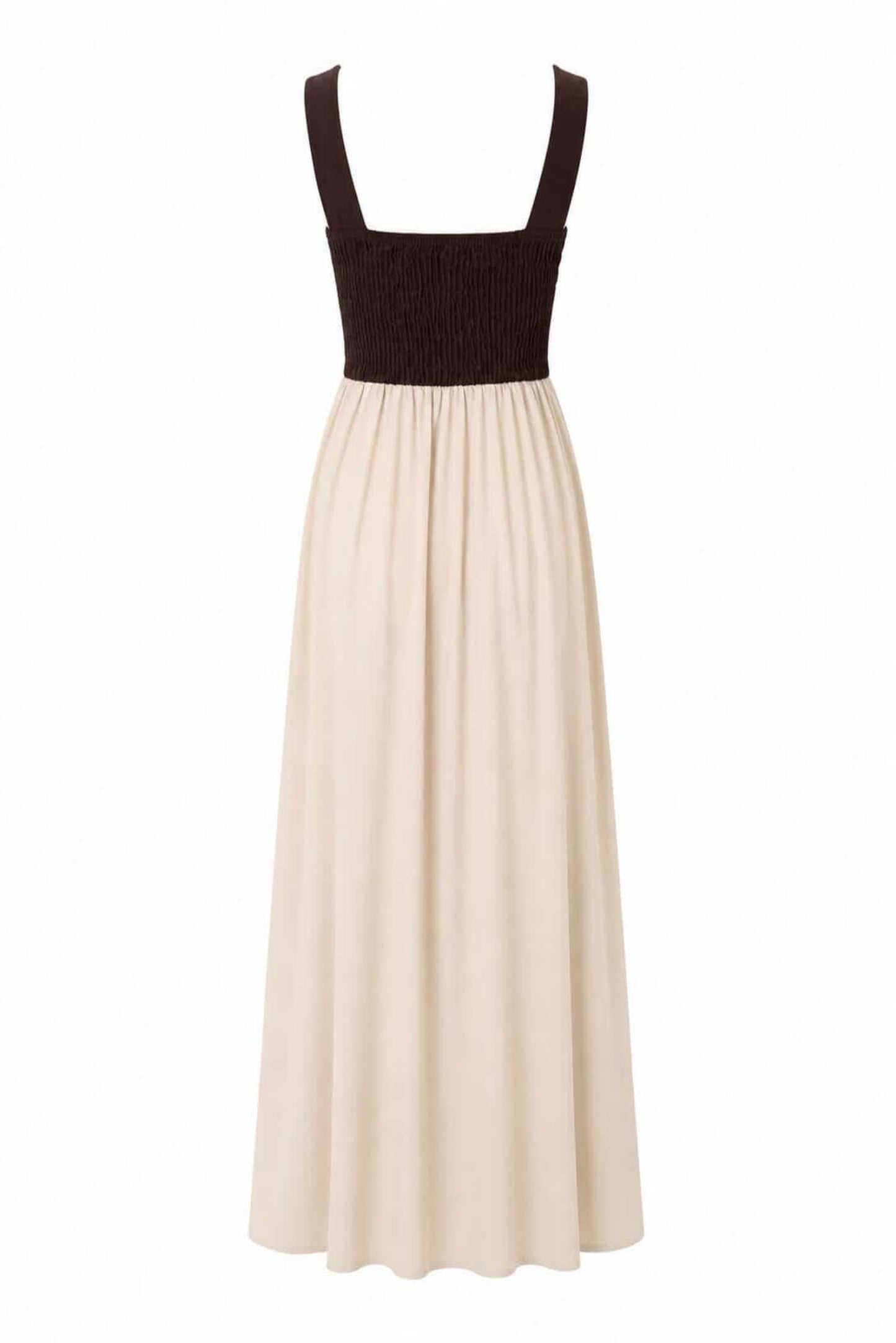 Vestido combinado largo