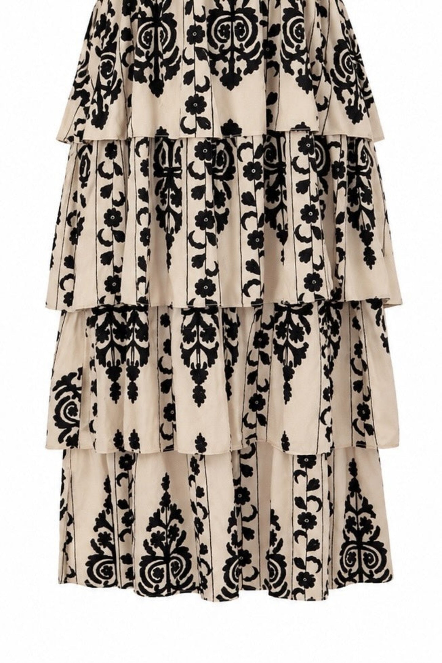 Vestido estampado volantes