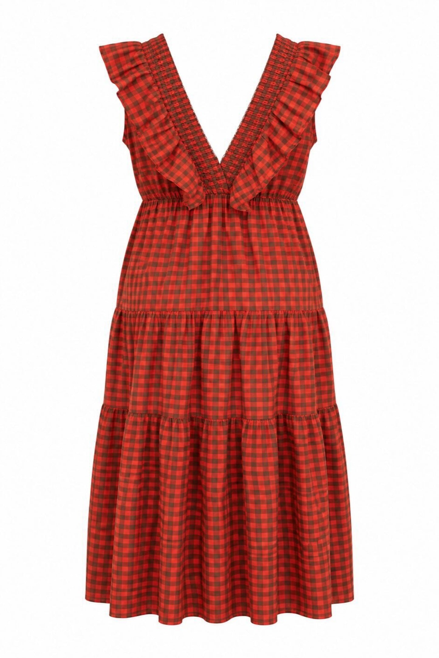 Vestido volante vichy