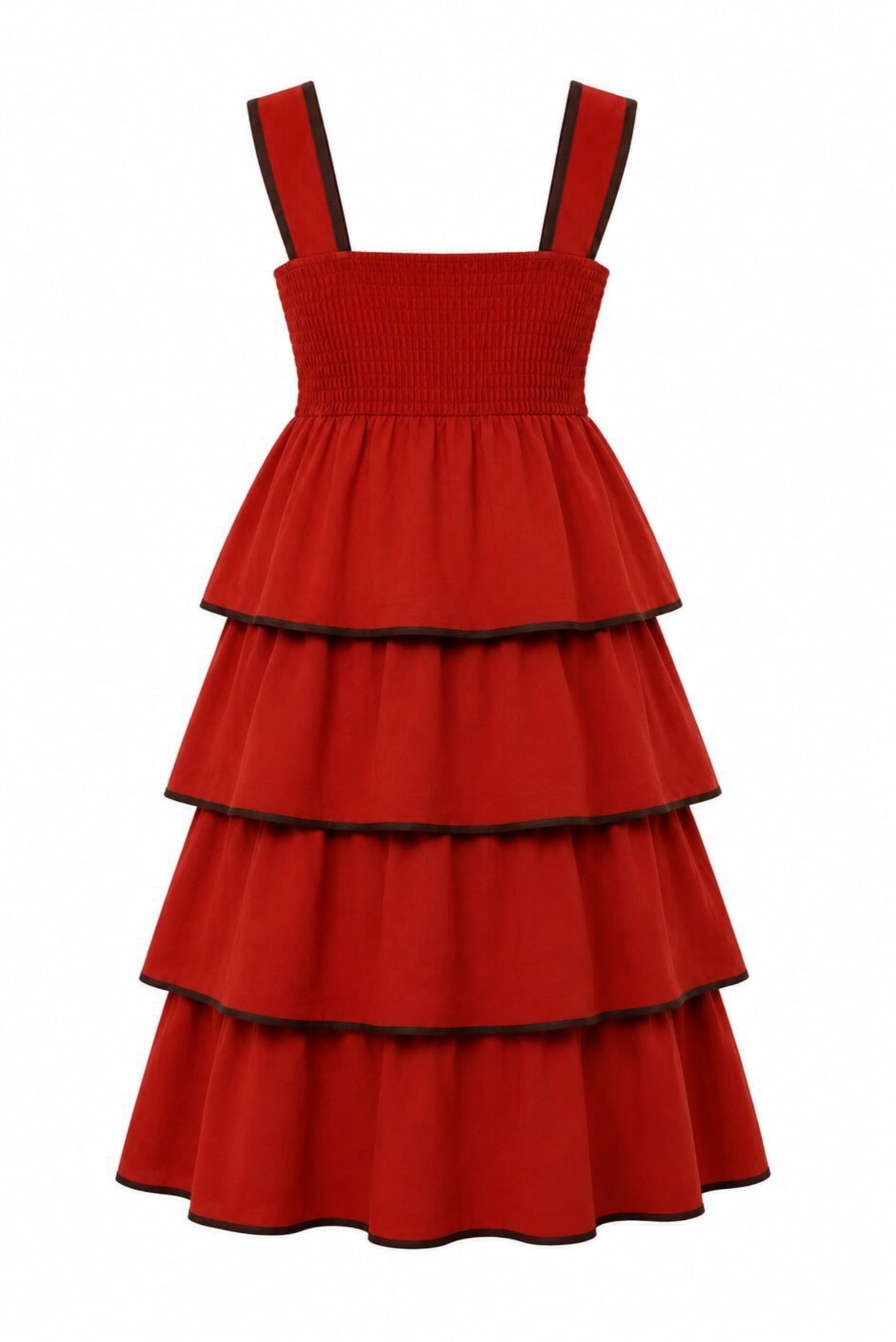 Vestido capas volantes