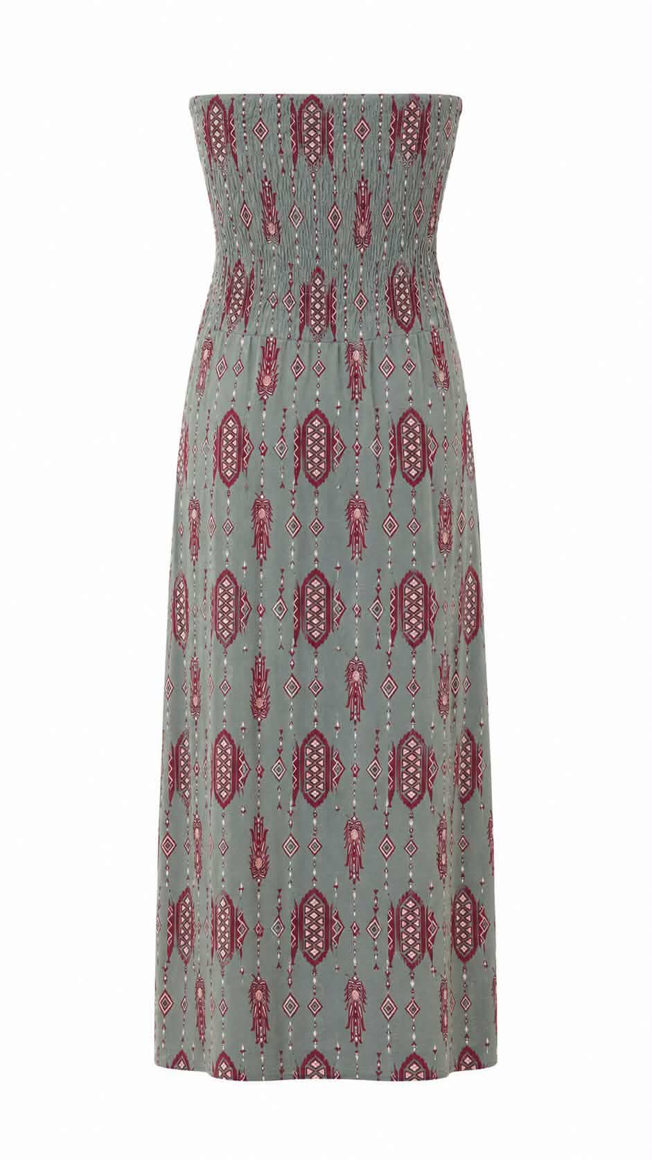 Vestido estampado con nudo