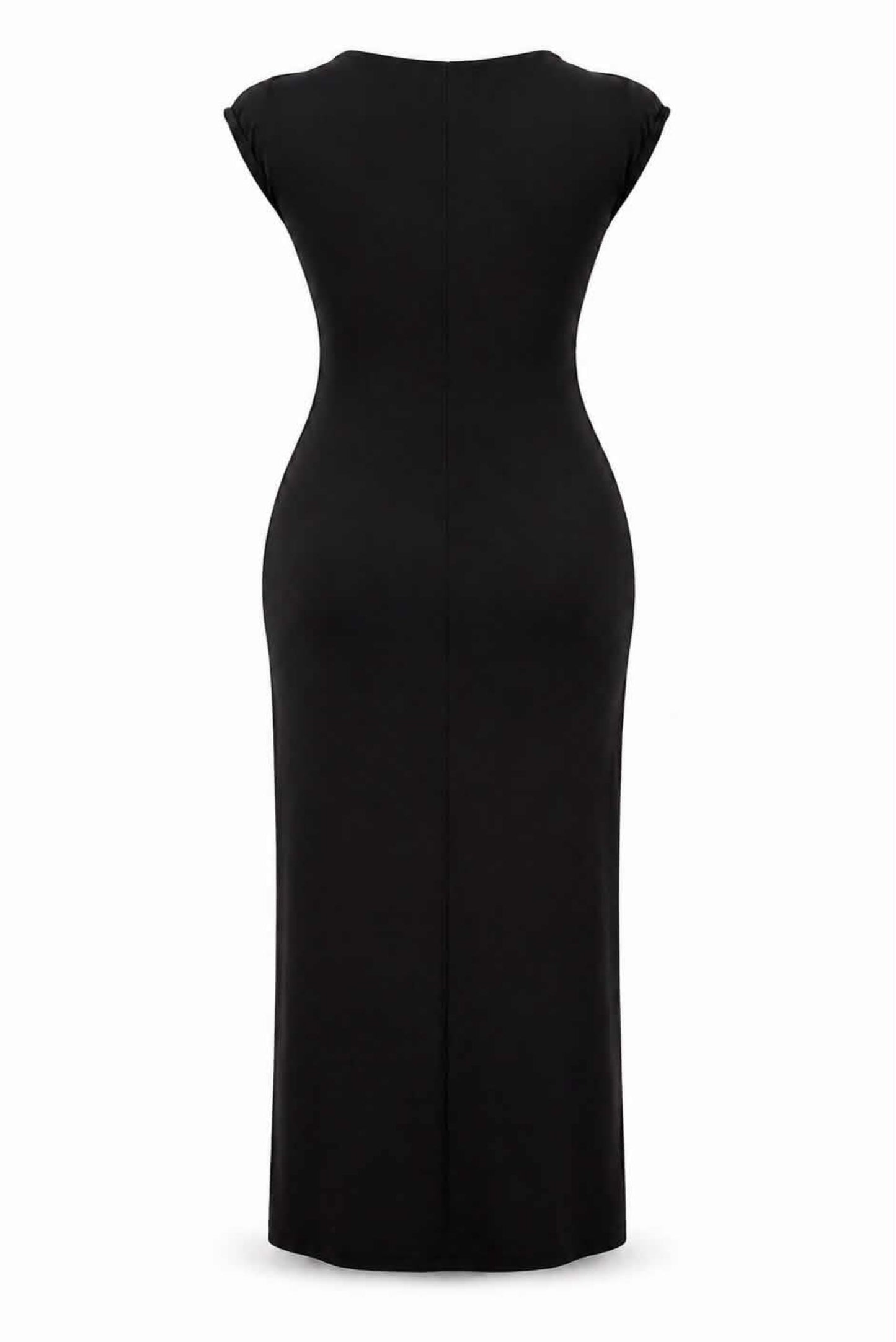 Vestido frunces con hebilla