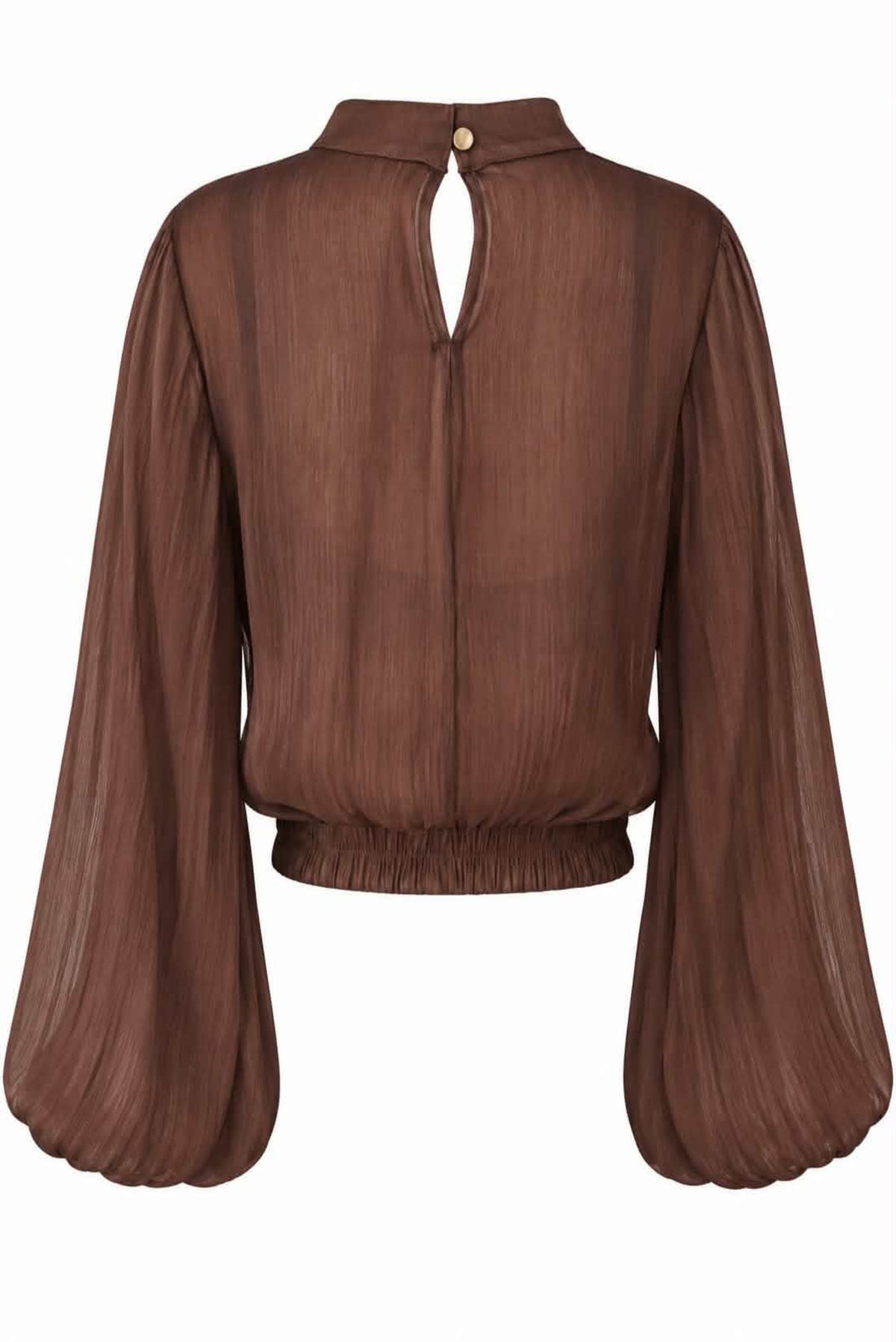 Blusa semitransparente con nudo