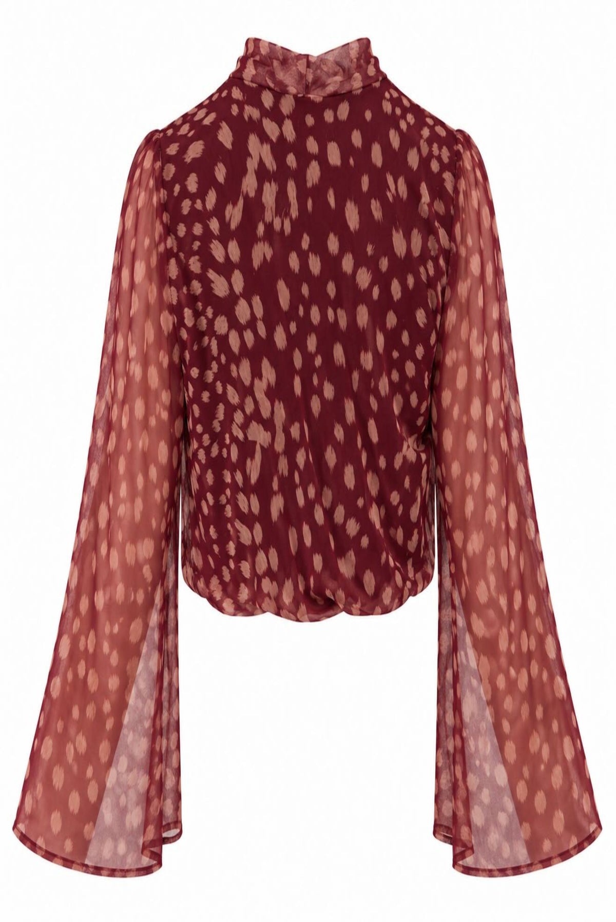 Top estampado semitransparente