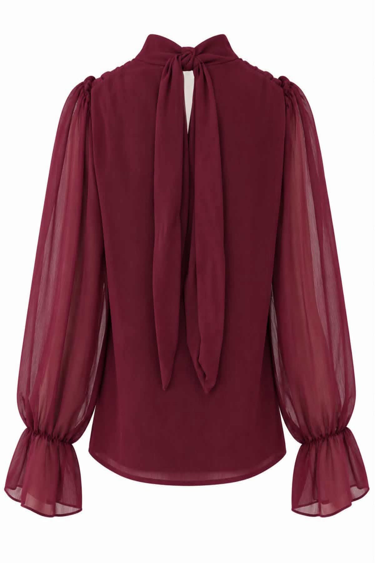 Blusa cruzada semitransparente