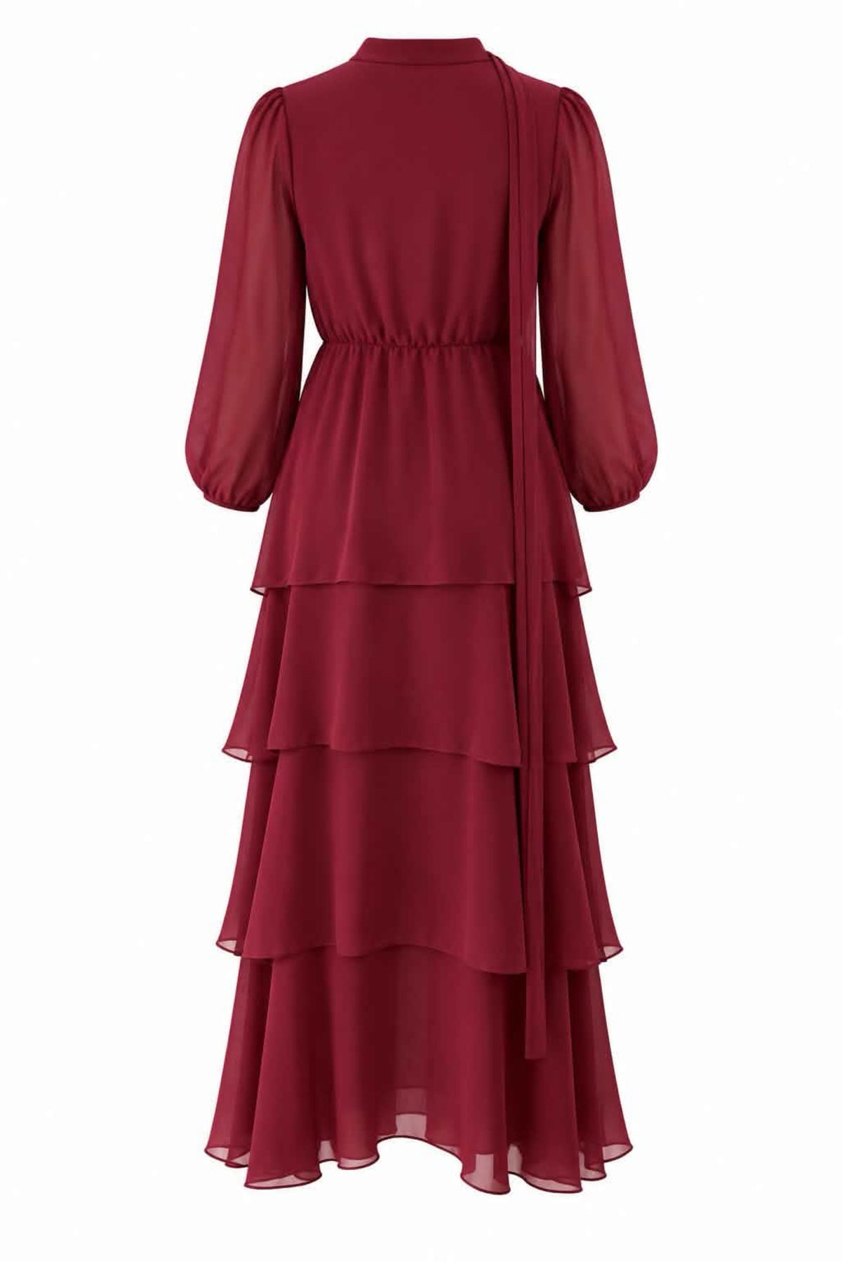 Vestido fluido con volantes