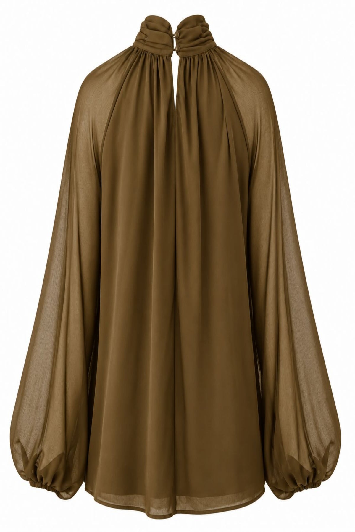 Blusa fluida con cuello alto