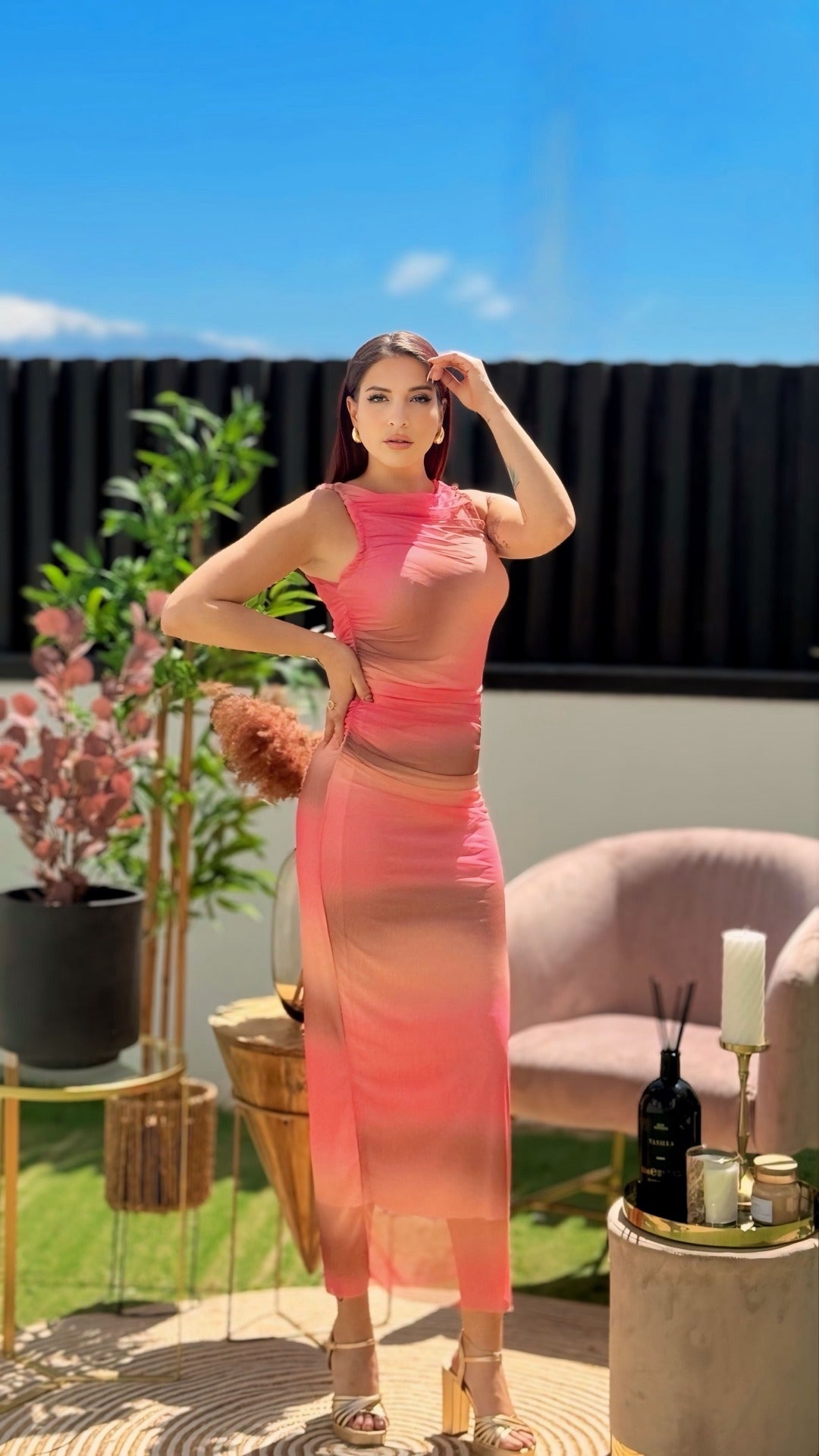 Vestido de tule degradê