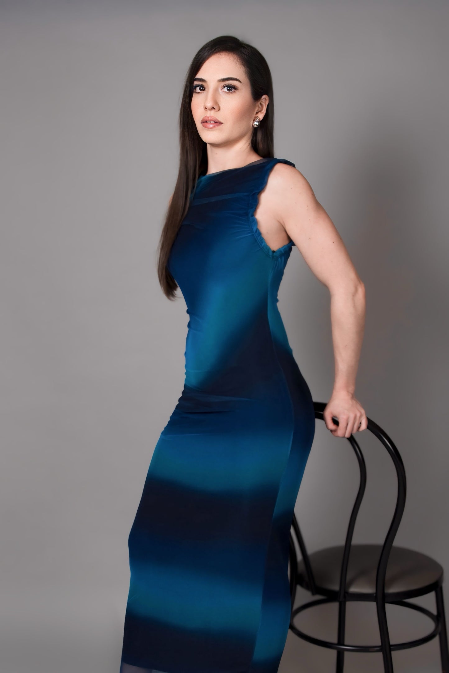 Vestido de tule degradê