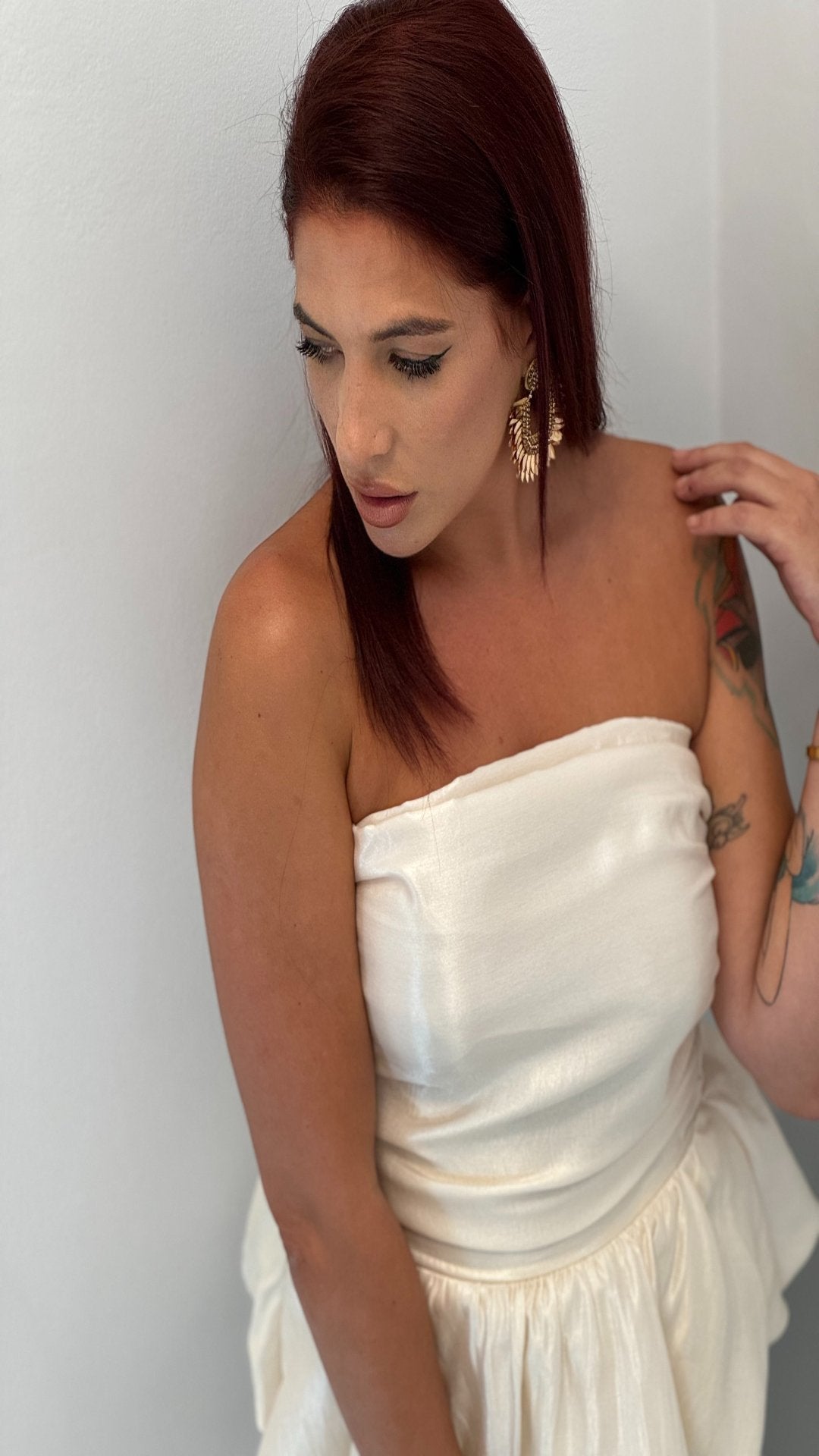 Conjunto top e calça de popeline