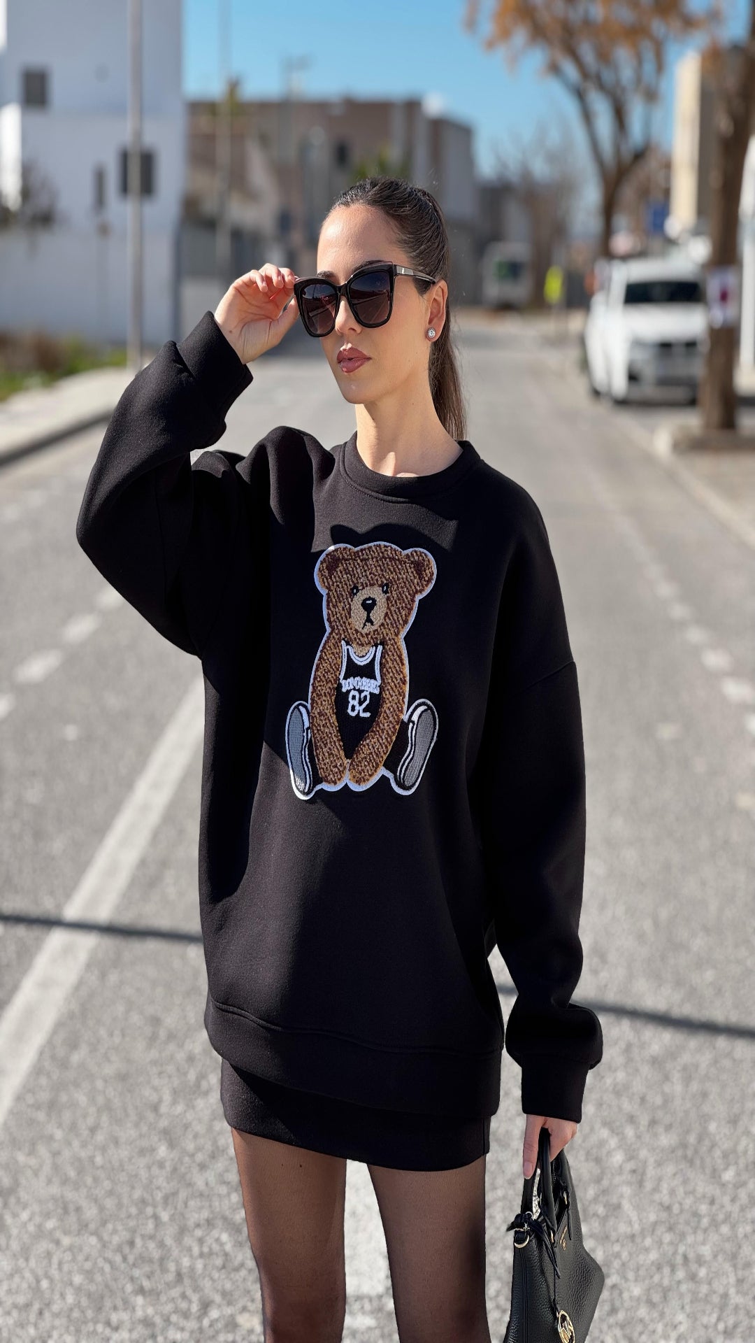 Sudadera estampación oso