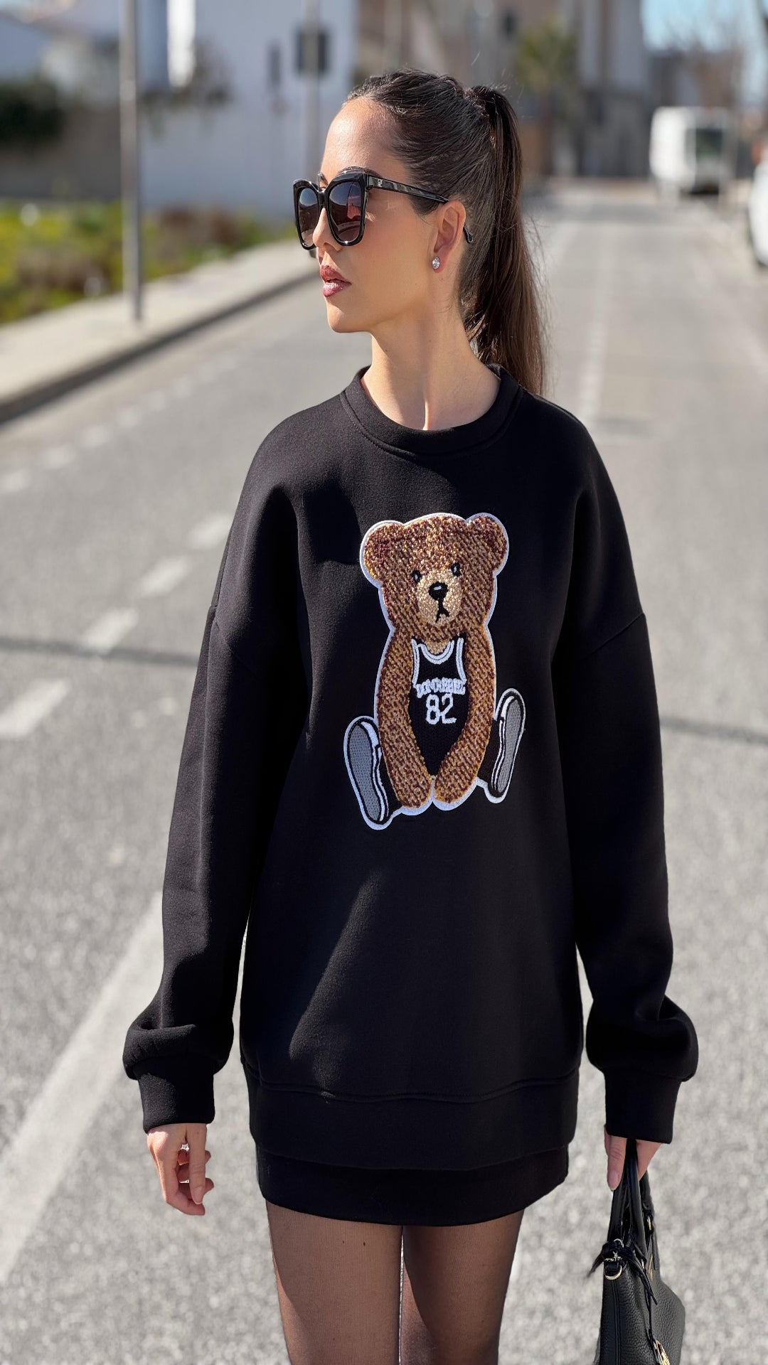 Sudadera estampación oso