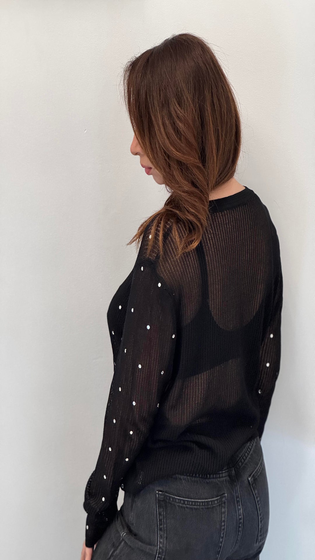 Chaqueta pointelle tricot
