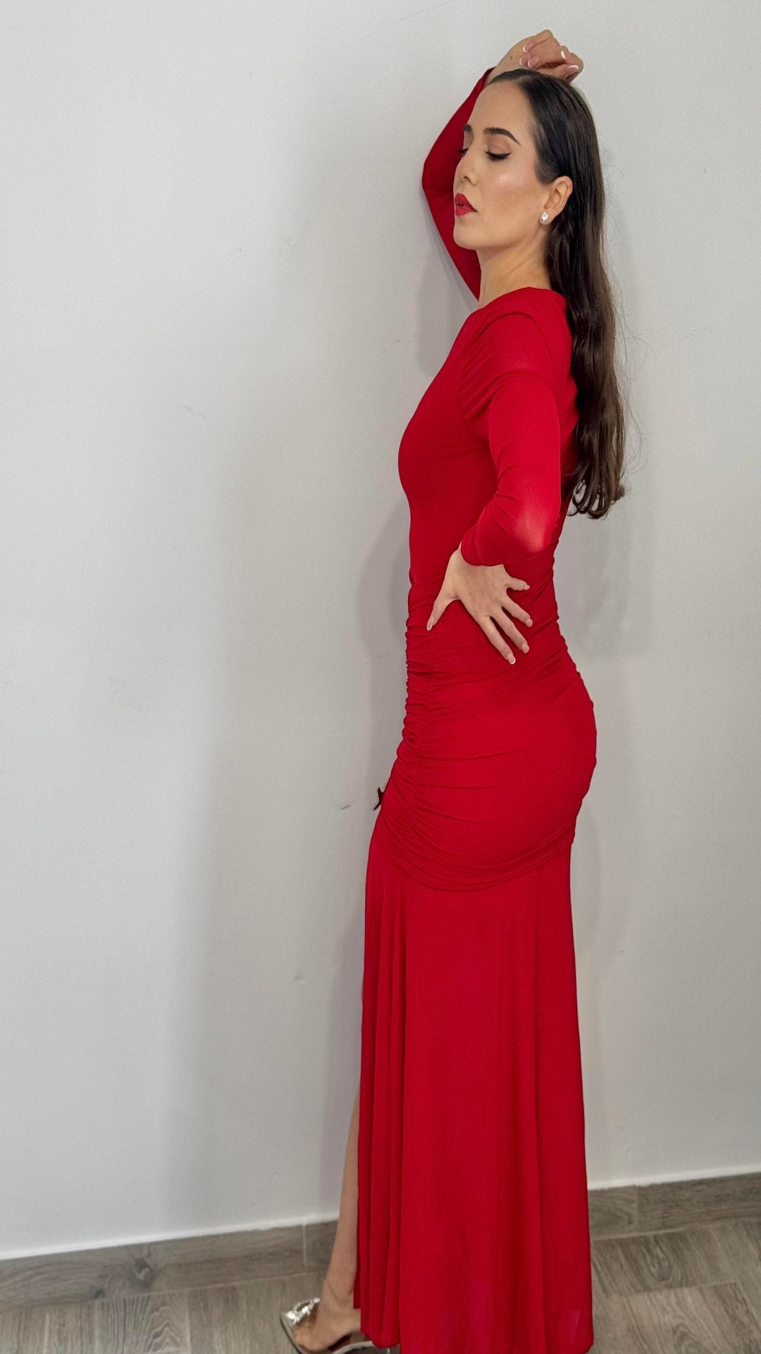 Vestido midi tul Fruncido