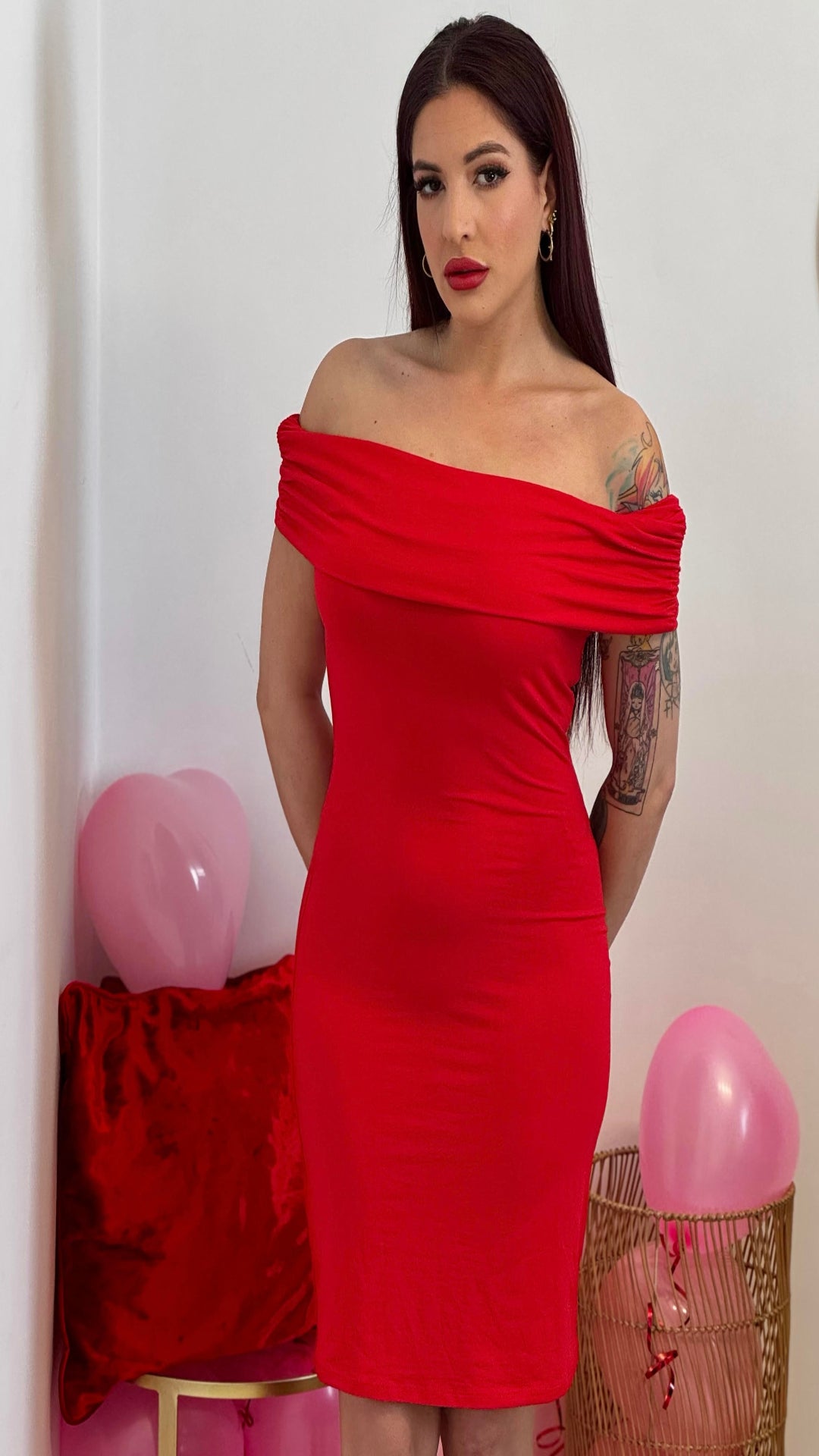 Vestido off shoulder