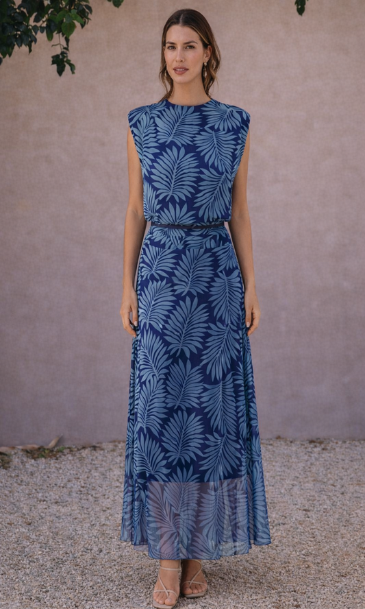 Conjunto top y falda tul