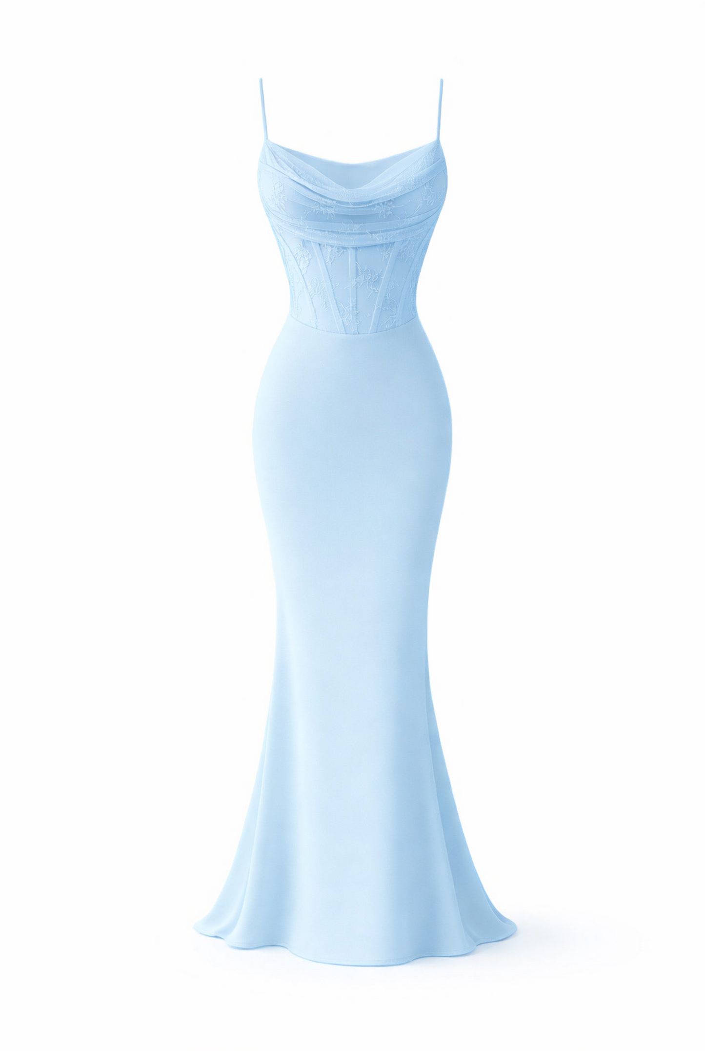 Vestido fiesta combinado encaje