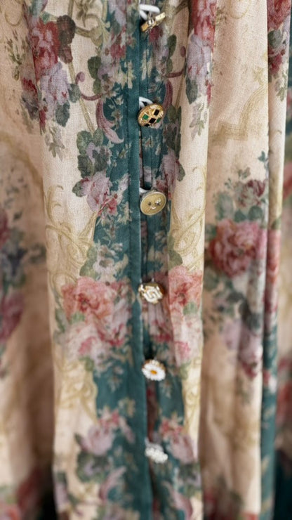 Vestido estampado floral cinturón