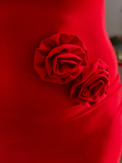 Vestido largo asimétrico