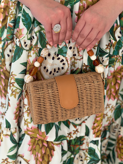 Bolso bandolera efecto rafia